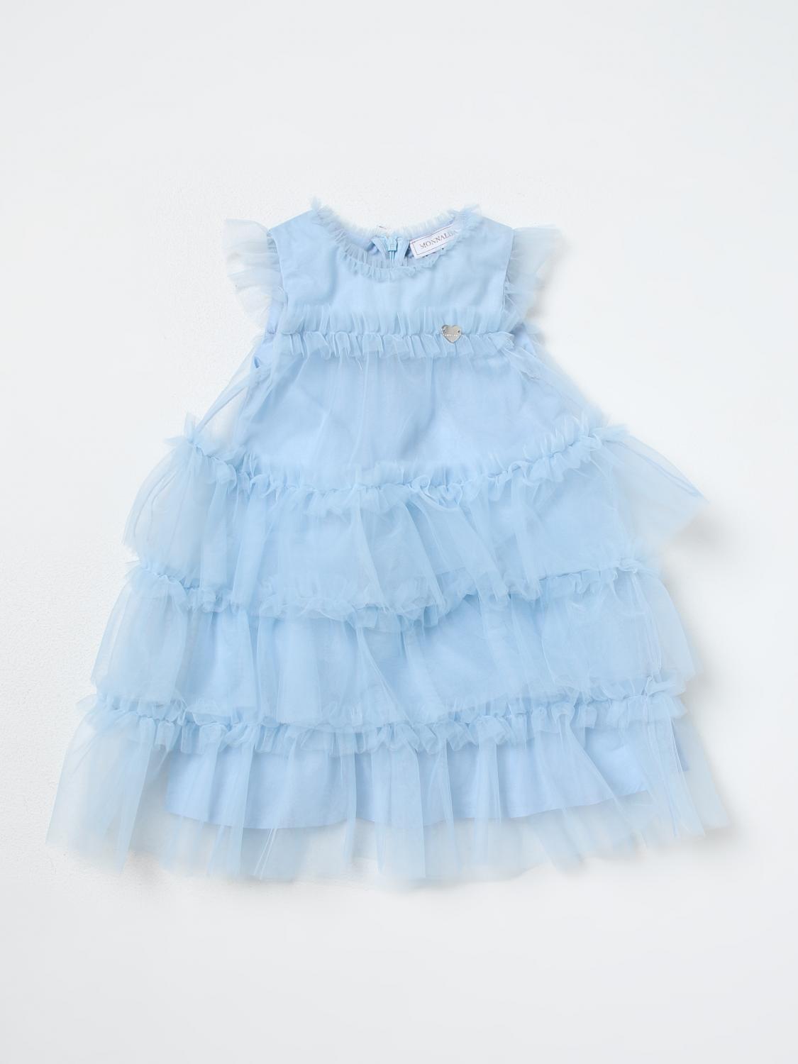 MONNALISA ROBE: Robe enfant Monnalisa, Bleu Ciel - Img 1