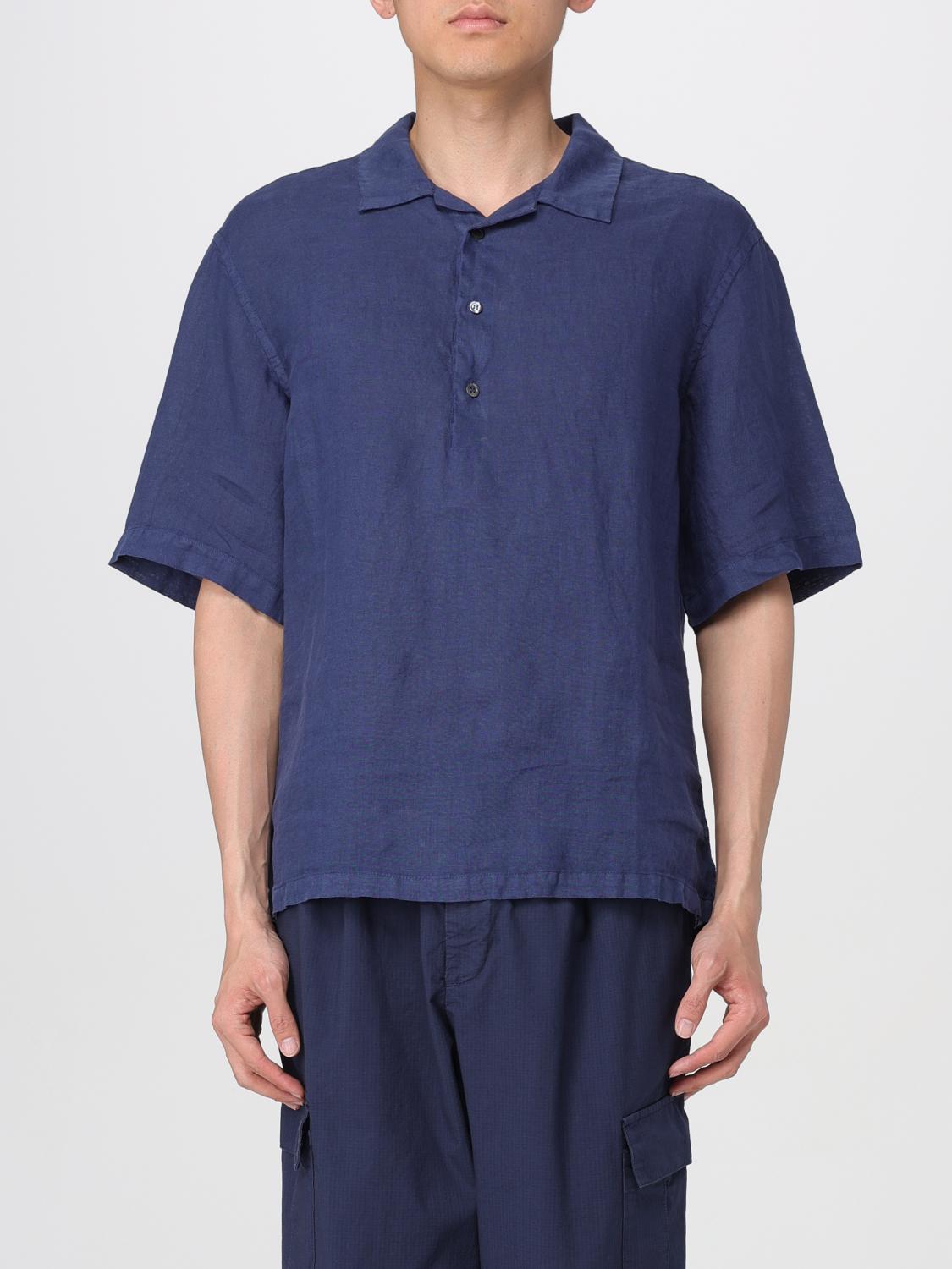 BARENA CAMICIA: Camicia Mola Barena in lino , Blue - Img 1
