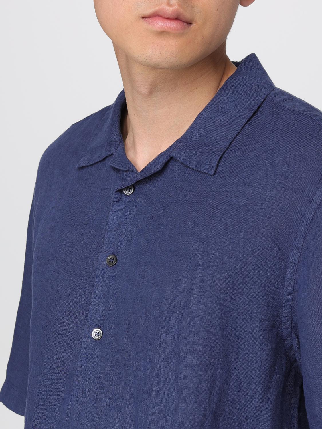 BARENA CAMICIA: Camicia Mola Barena in lino , Blue - Img 4