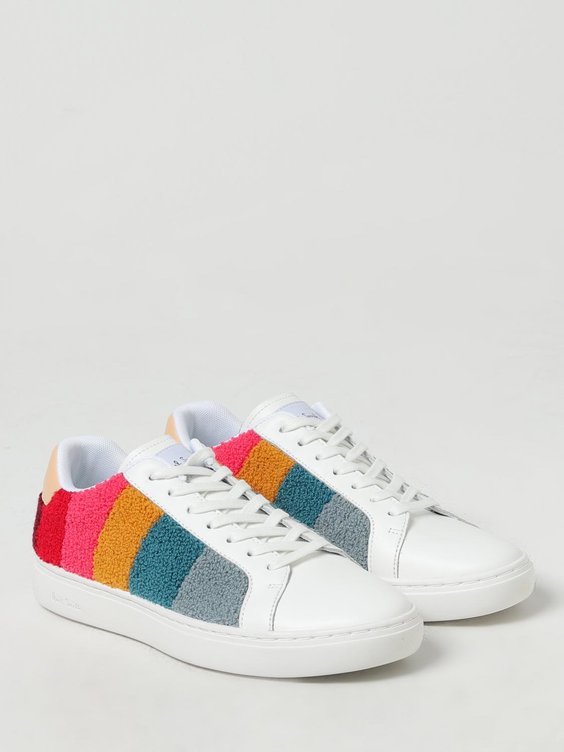 PAUL SMITH SNEAKERS: Sneakers Paul Smith in pelle e spugna di cotone , Bianco - Img 2