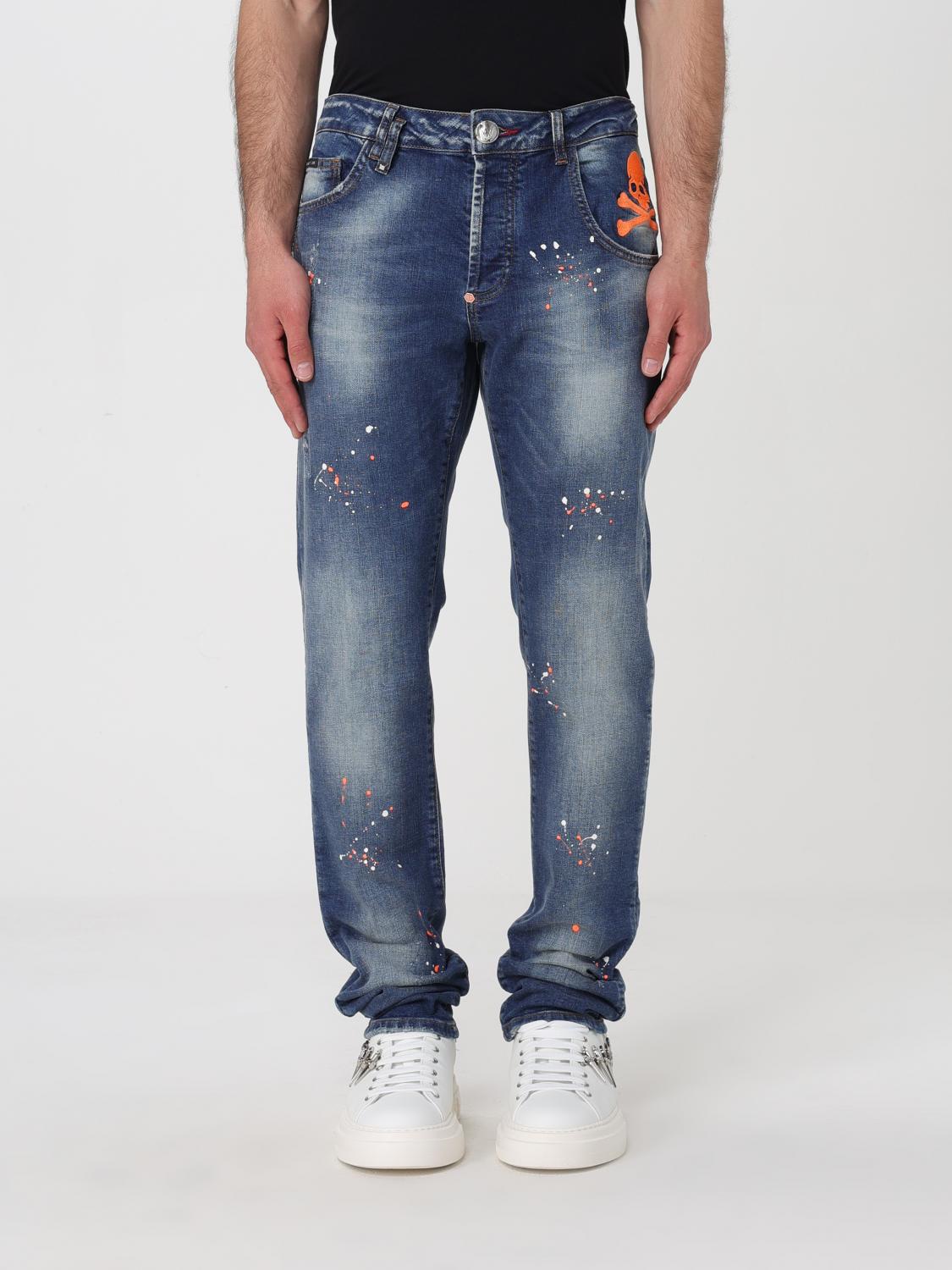 PHILIPP PLEIN JEANS: Jeans men Philipp Plein, Blue - Img 1