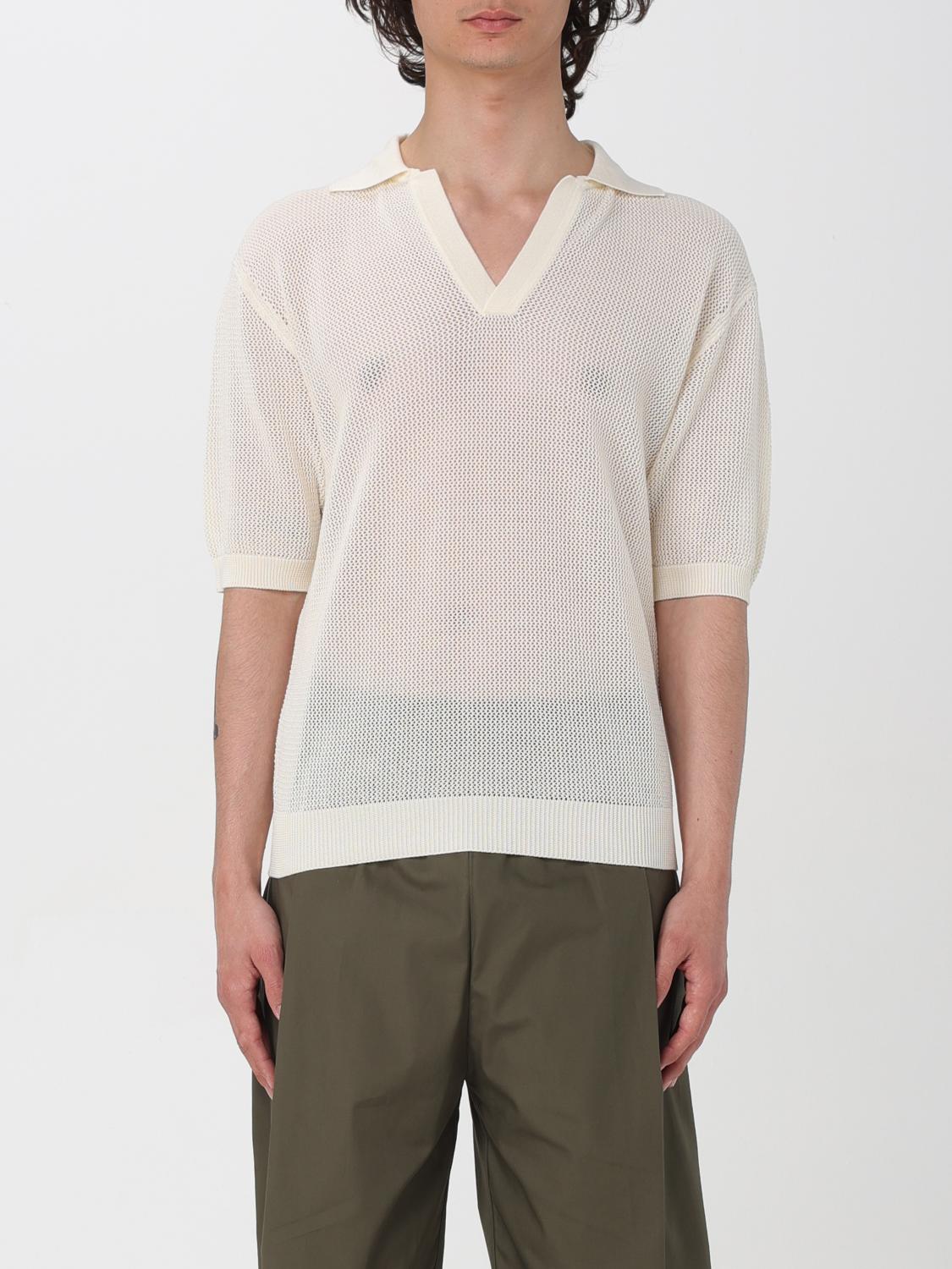 Laneus Men's Cotton Sweater White