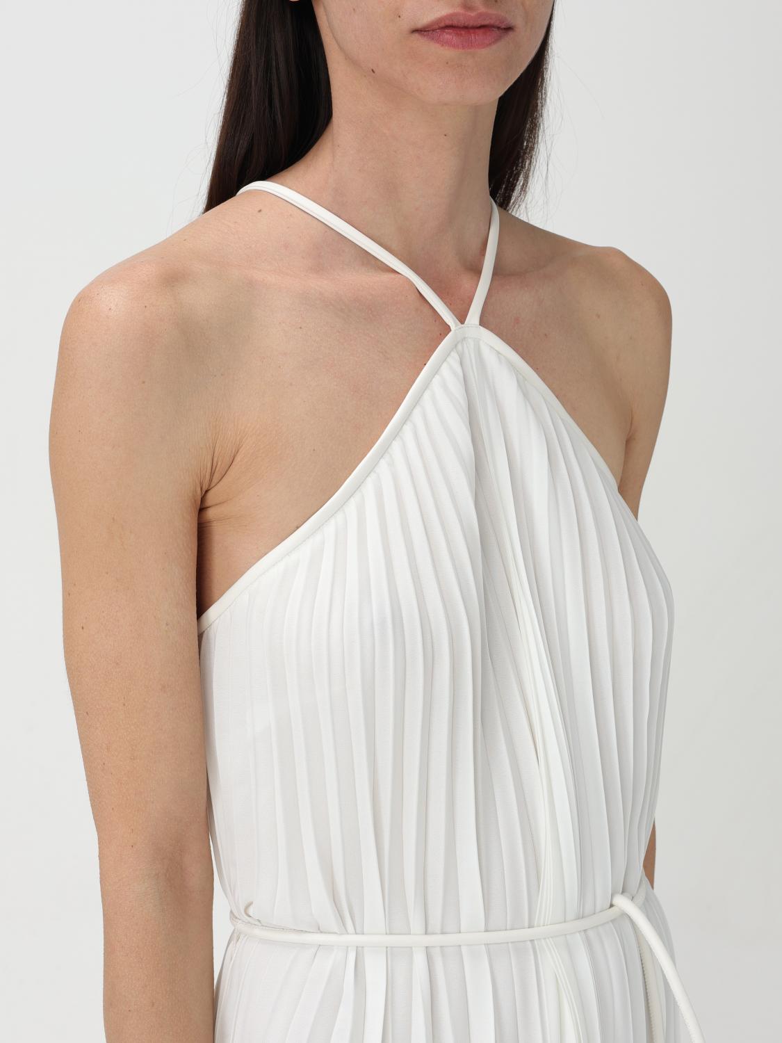 princess polly baby blue dress Proenza Schouler Rachel Striped Rib Knit Midi Dress In Beige