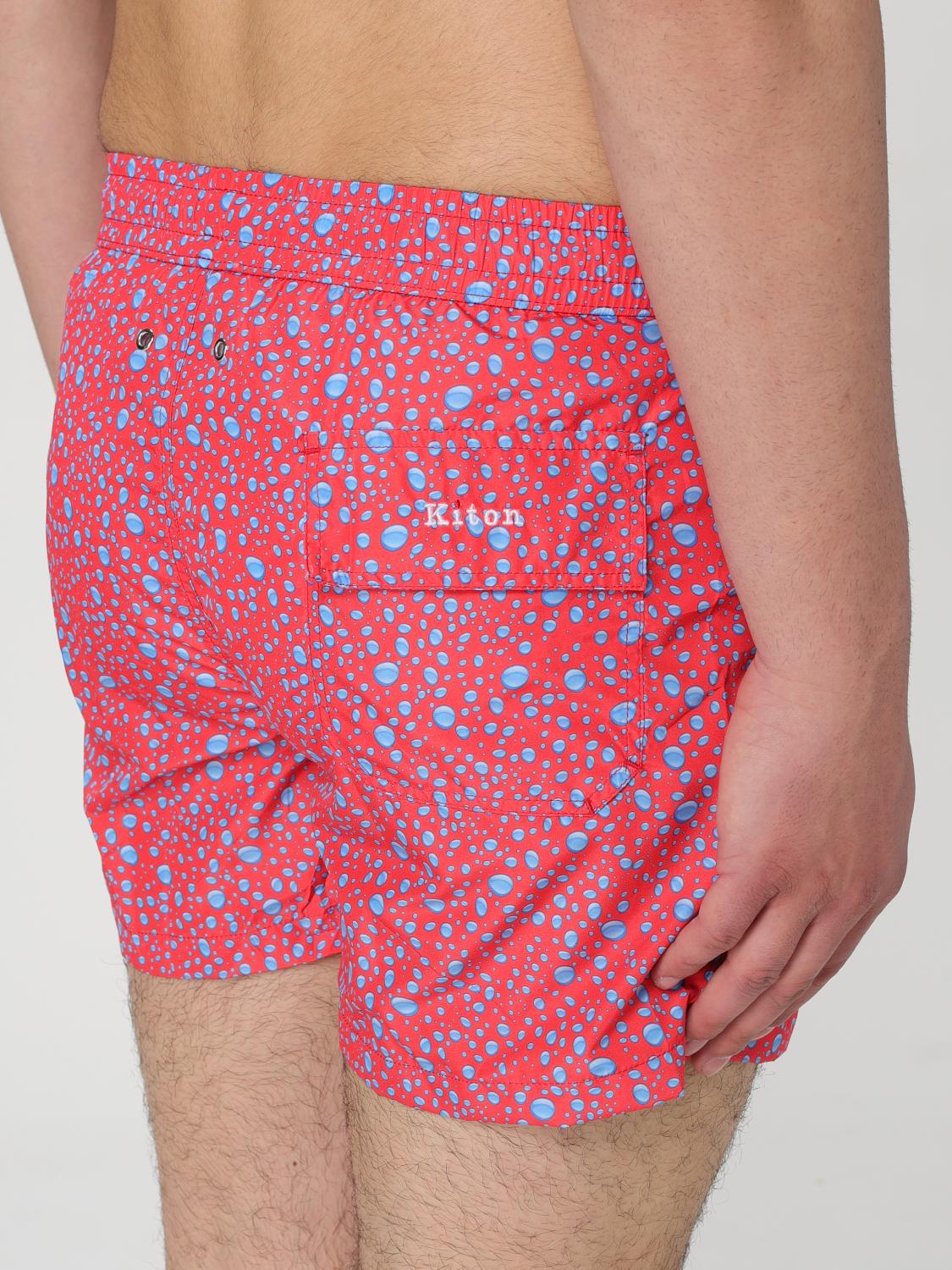 KITON MAILLOT DE BAIN: Maillot de bain homme Kiton, Rouge - Img 4