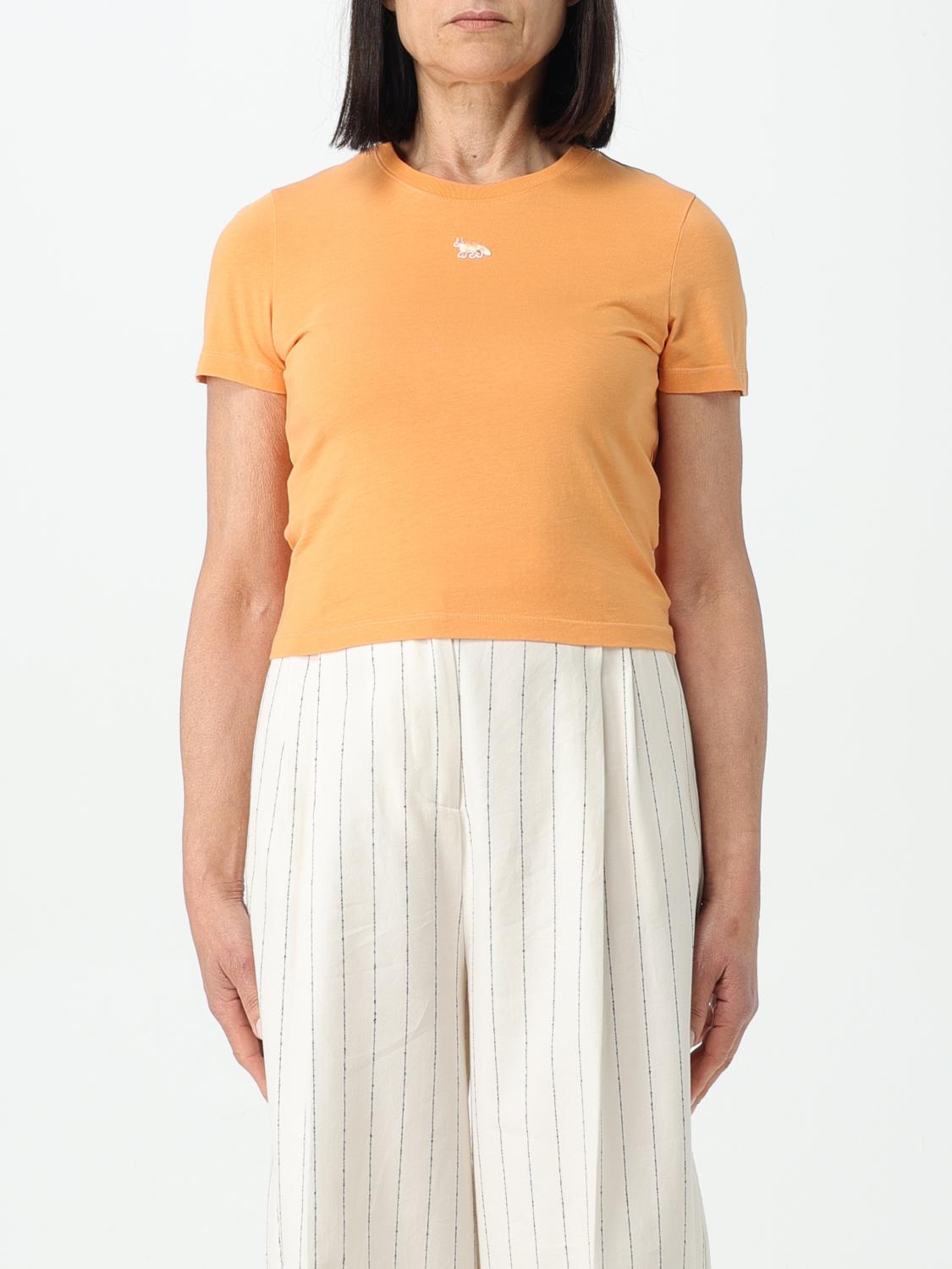 Tシャツ・カットソー MAISON KITSUNE Woman T-Shirt Orange LW00105KJ0008 0131 楽天市場】【7/25限定！ポイント7倍】 メゾンキツネ MAISON