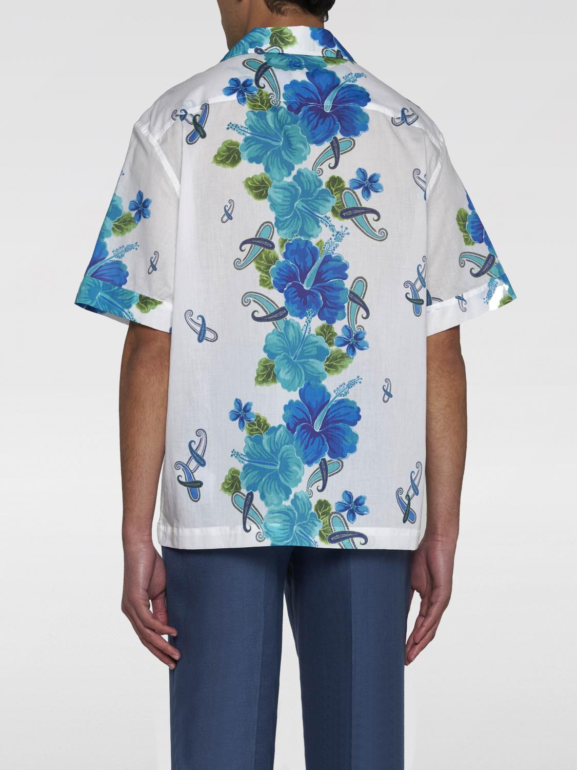 ETRO CAMICIA: Camicia Etro in cotone con stampa all over , Blue - Img 2