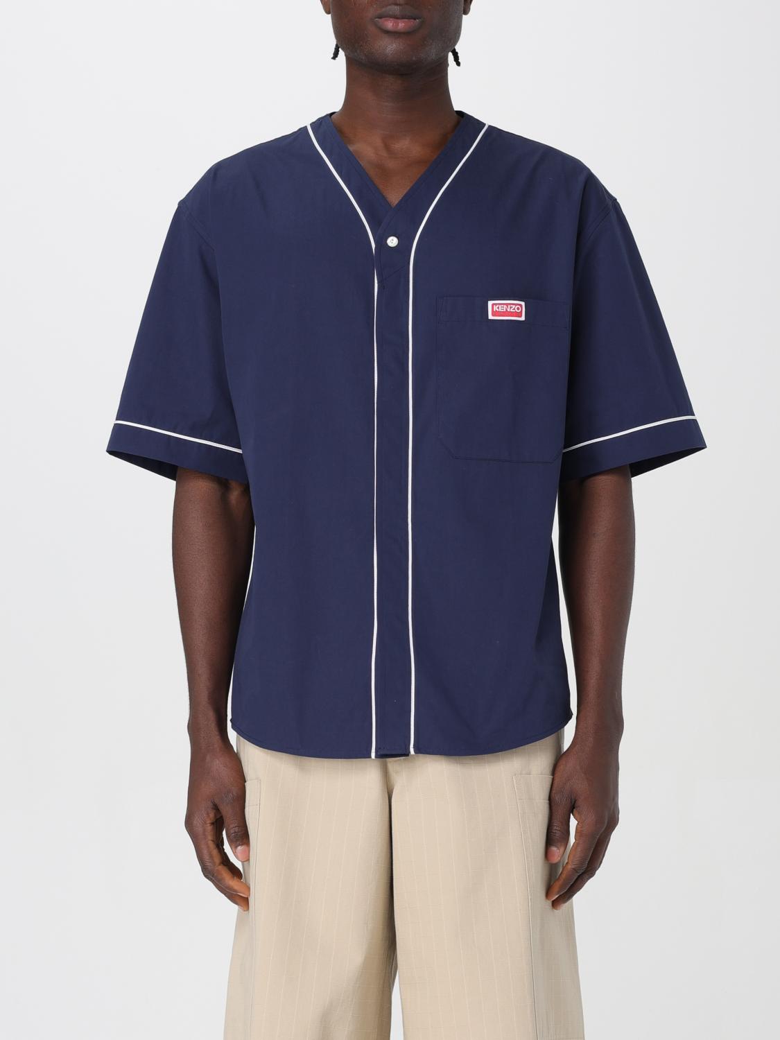 Kenzo Shirt men - Blue | FE55CH1219LP | GIGLIO.COM