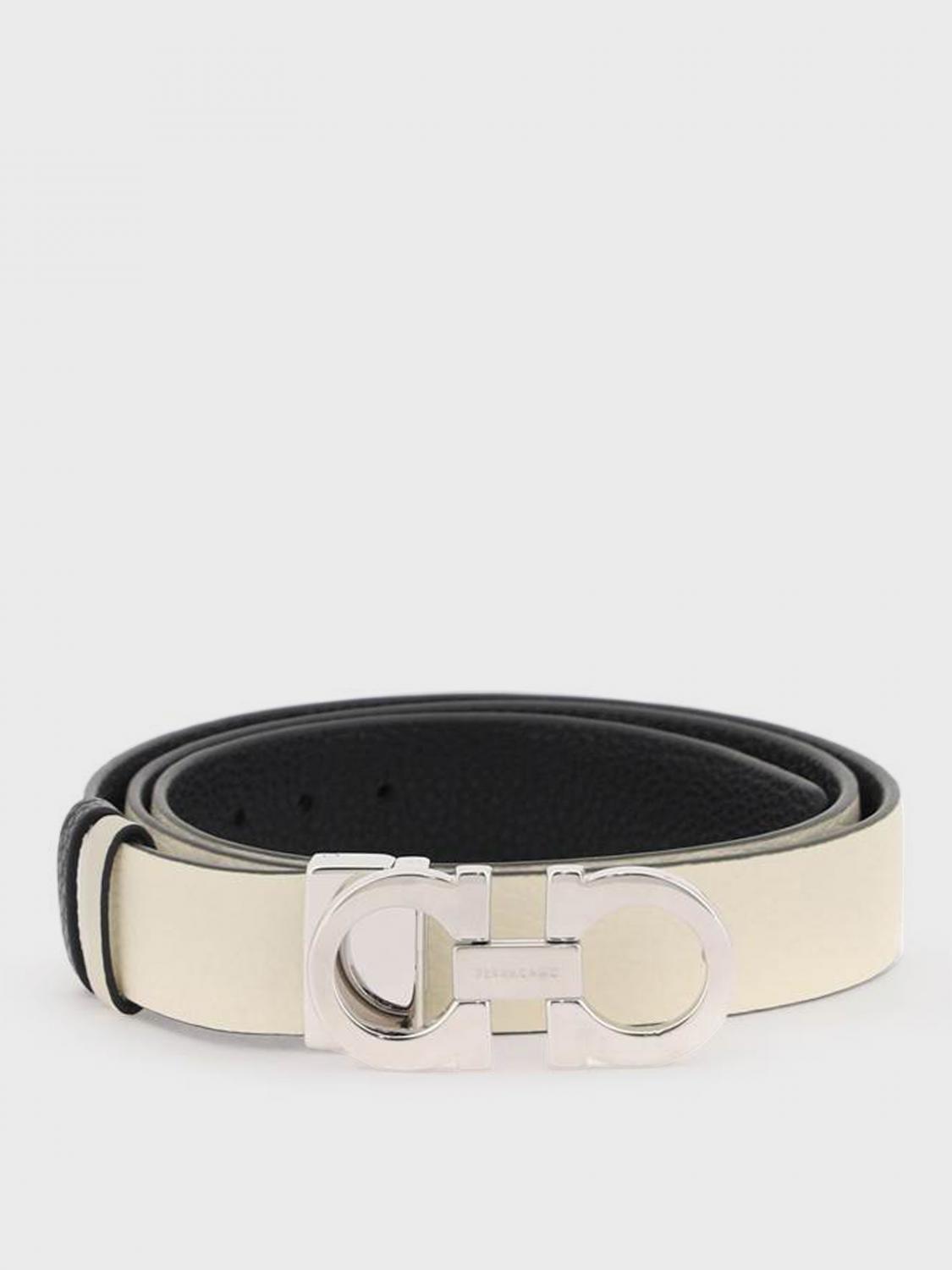 FERRAGAMO：ベルト レディース - ホワイト | GIGLIO.COMオンラインの