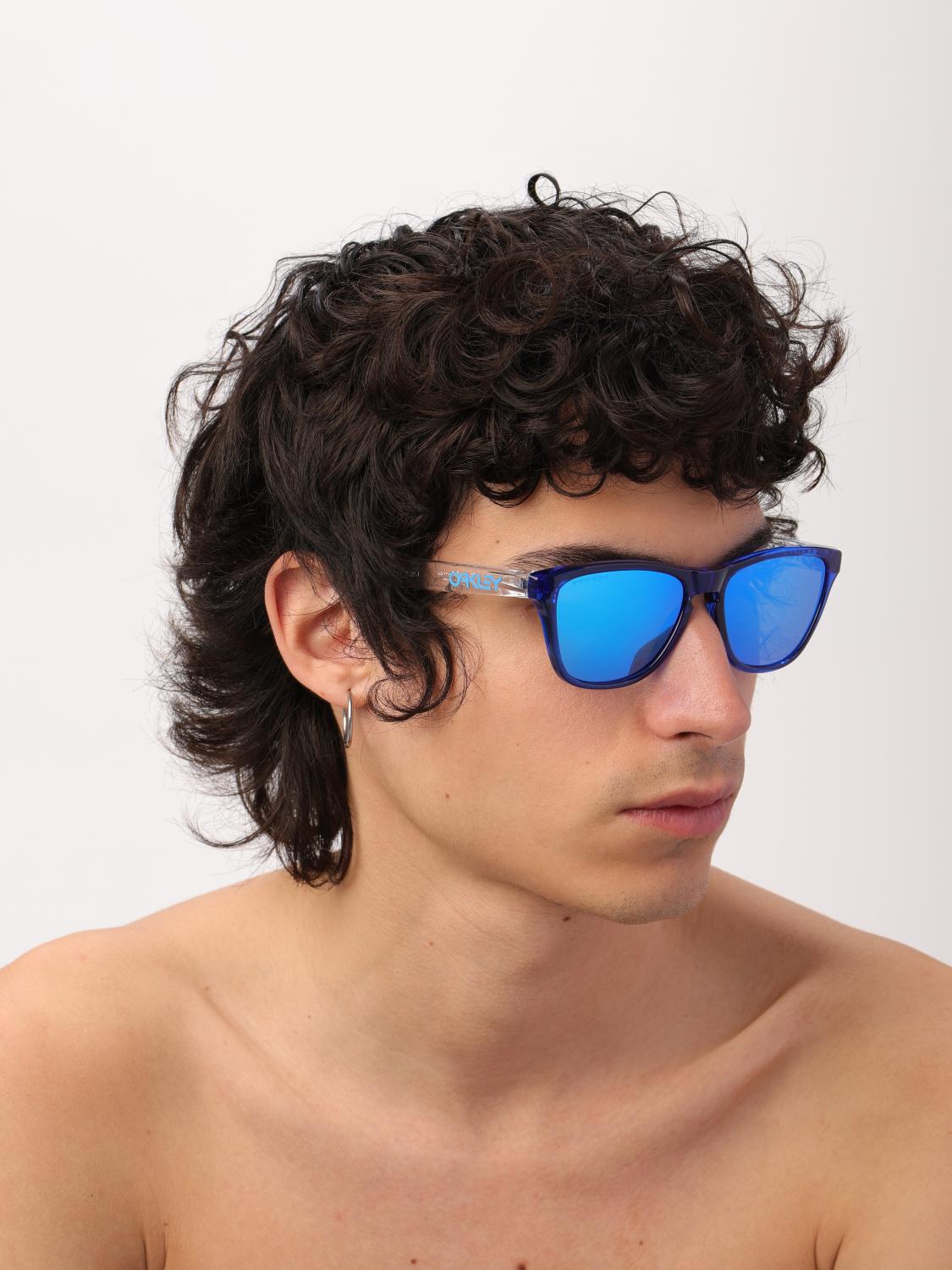 OAKLEY OCCHIALI DA SOLE: Occhiali da sole Youth 9006 Oakley in propionato , Blue - Img 2