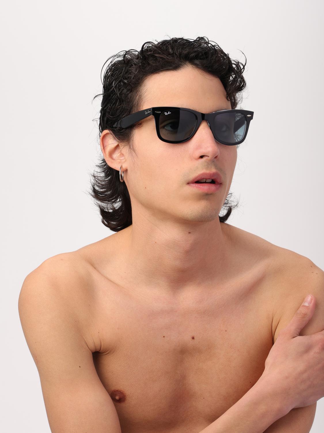 RAY-BAN OCCHIALI DA SOLE: Occhiali da sole Original Wayfarer Classic Ray-Ban in acetato , Nero - Img 2