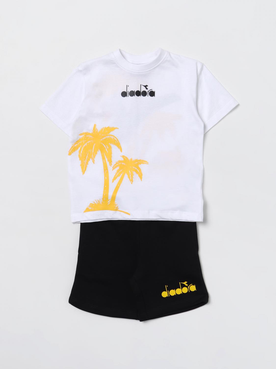 DIADORA CLOTHING SET: Diadora kids t-shirt and shorts set, White - Img 1