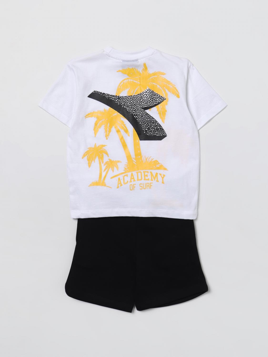 DIADORA CLOTHING SET: Diadora kids t-shirt and shorts set, White - Img 2