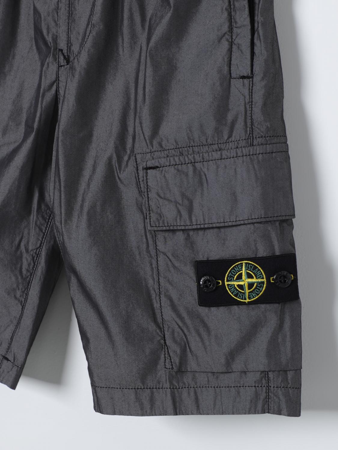 STONE ISLAND JUNIOR SHORTS: Shorts kids Stone Island Junior, Black - Img 3