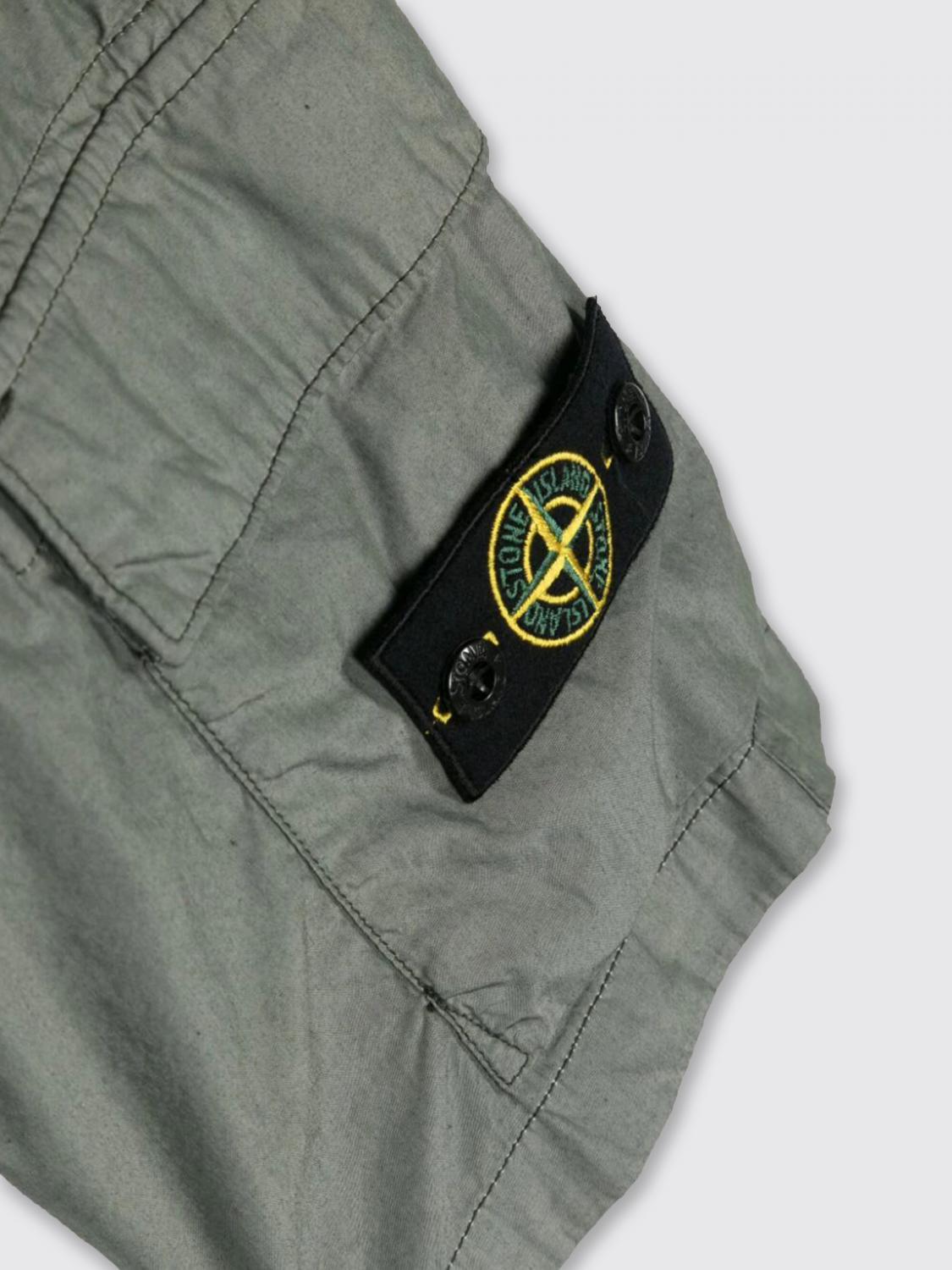 STONE ISLAND JUNIOR ショートパンツ: ショートパンツ ボーイ Stone Island Junior, オリーブ - Img 3