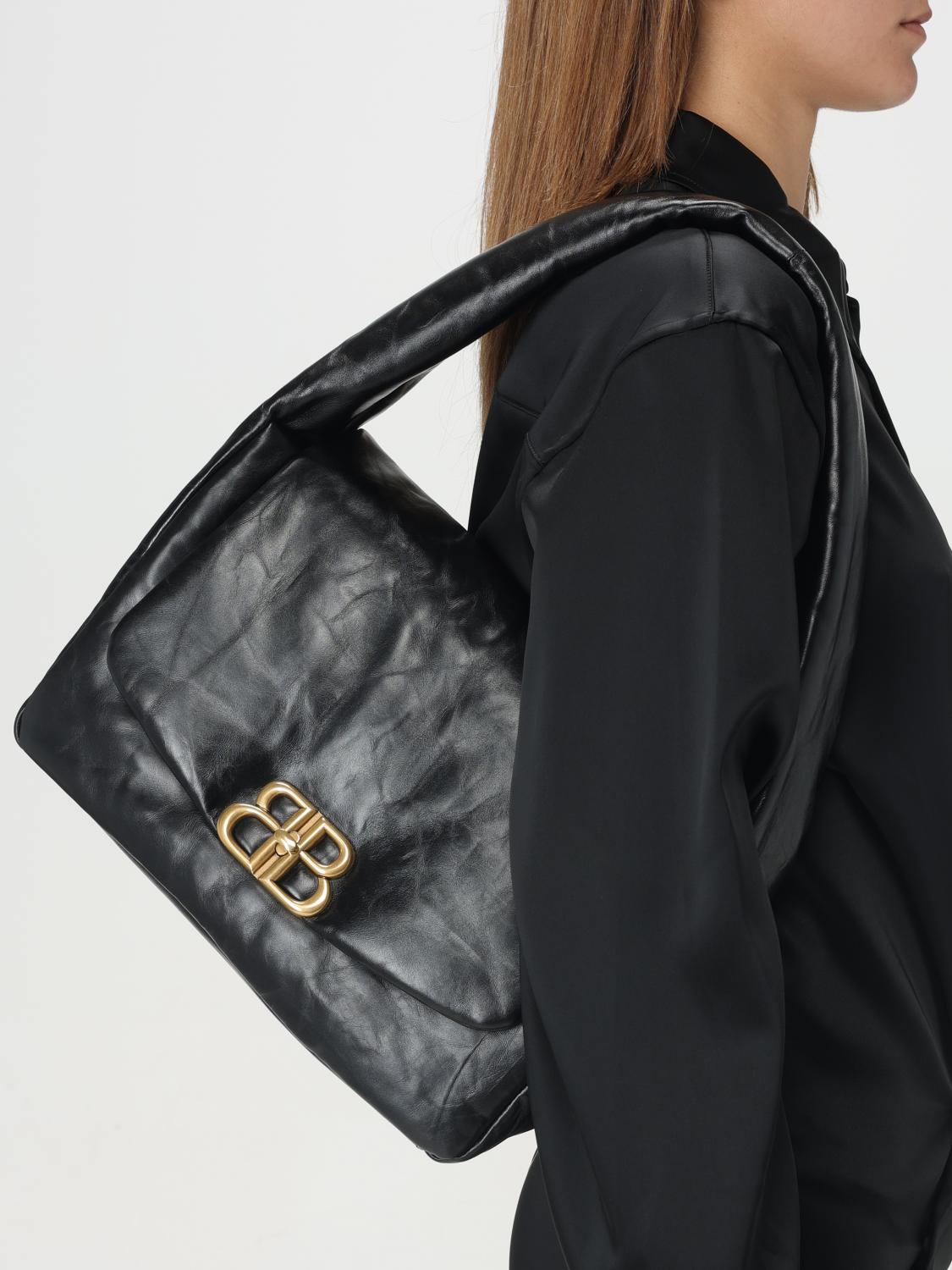 BALENCIAGA ショルダーバッグ アイボリー/ブラック ポーチ付き