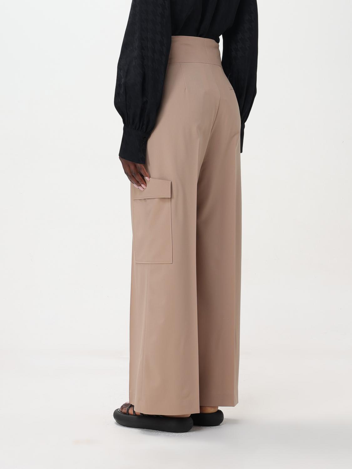 MSGM PANTALONI: Pantalone cargo MSGM in lana vergine , Beige - Img 3