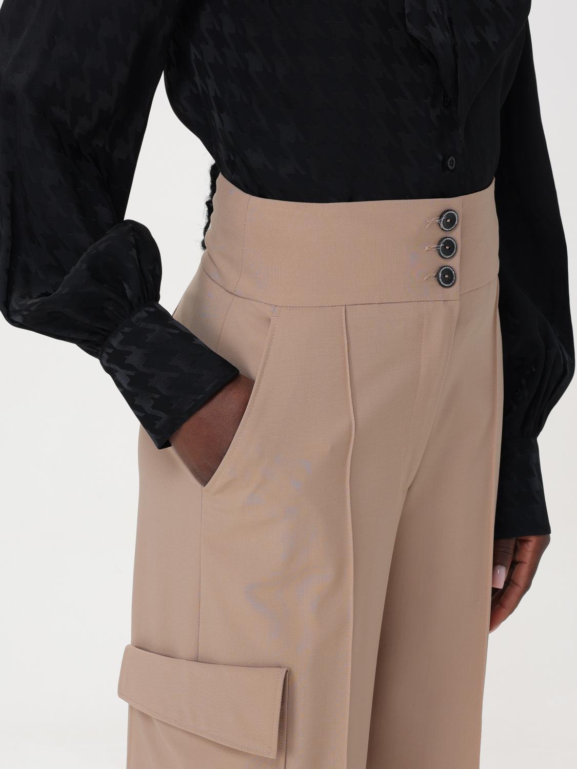 MSGM PANTALONI: Pantalone cargo MSGM in lana vergine , Beige - Img 5