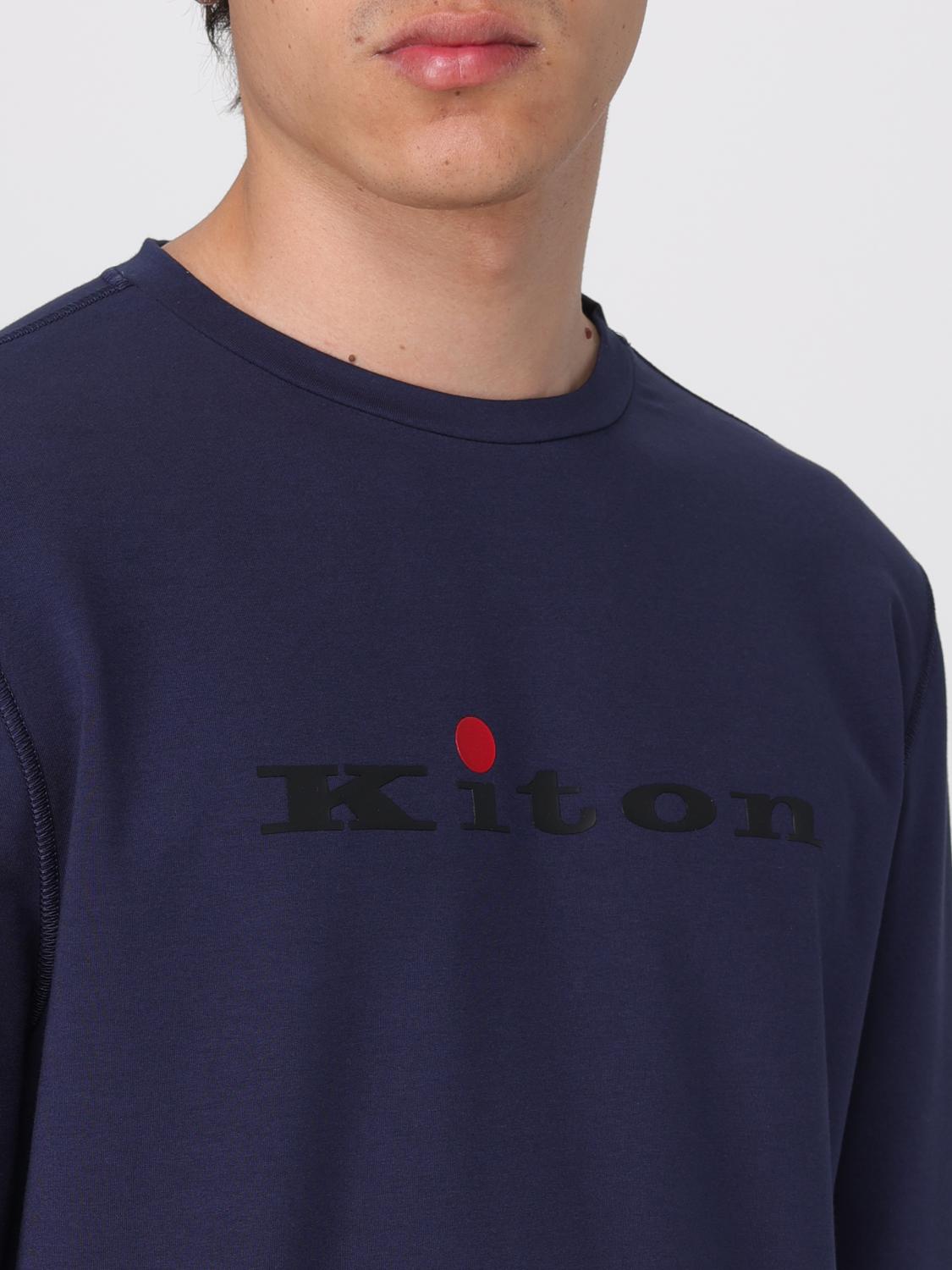 KITON SWEAT: Kiton cotton sweatpants and sweatshirt, Blue - Img 5