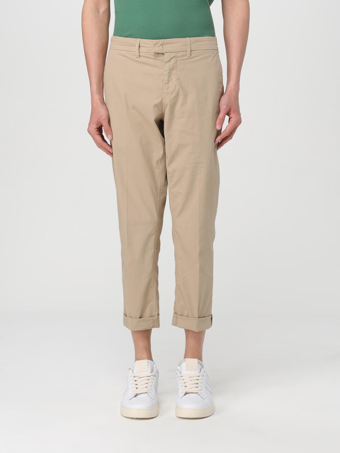 Dondup Black Mid Waist Cropped Corduroy Men Trouser Pants