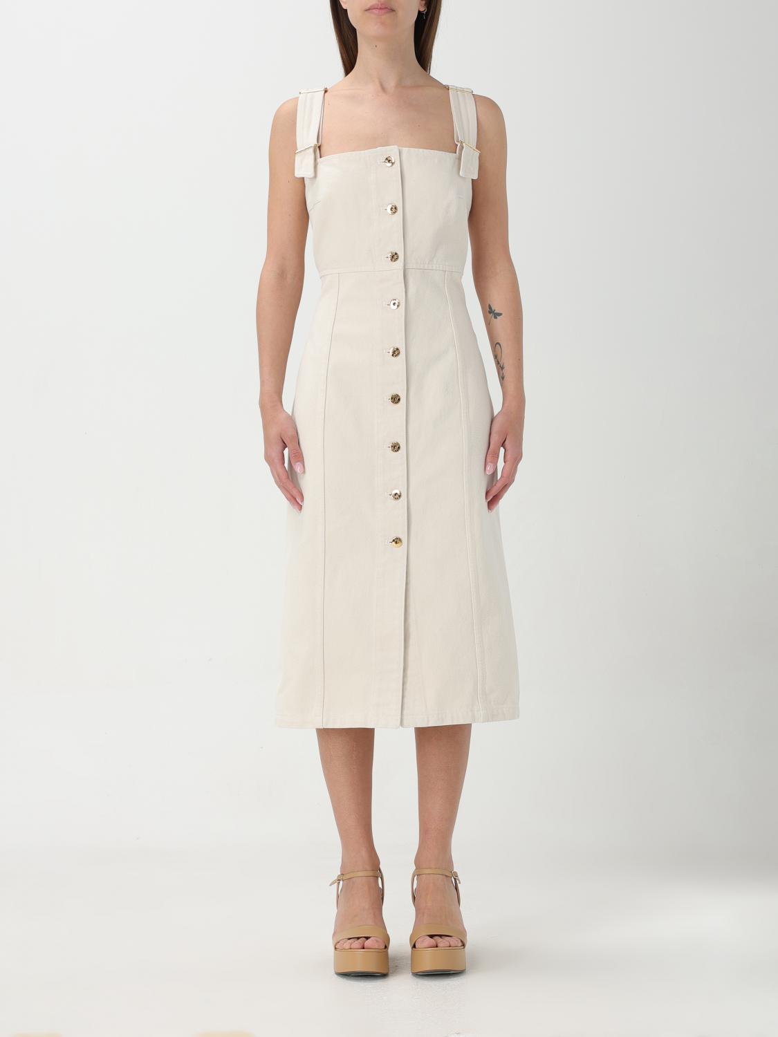 PATOU ABITO: Abito Patou in denim di cotone , Beige - Img 1