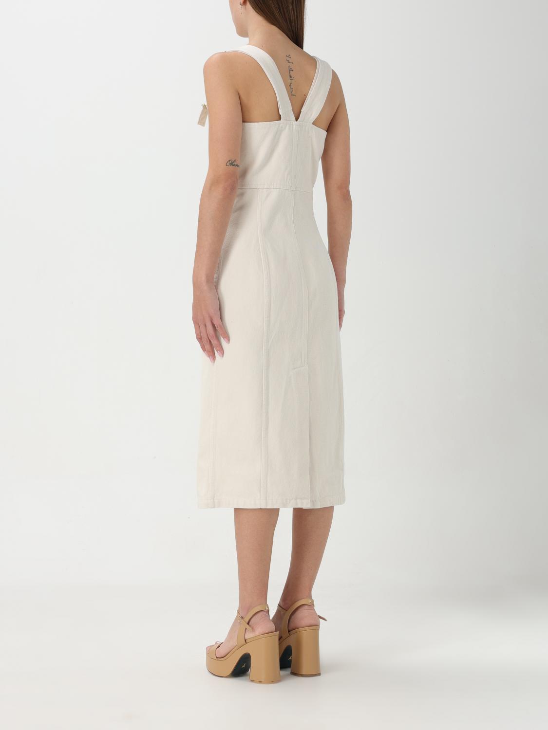 PATOU ABITO: Abito Patou in denim di cotone , Beige - Img 3