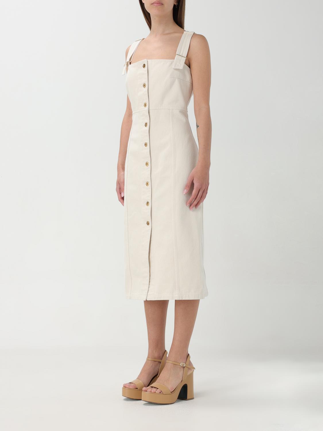 PATOU ABITO: Abito Patou in denim di cotone , Beige - Img 4