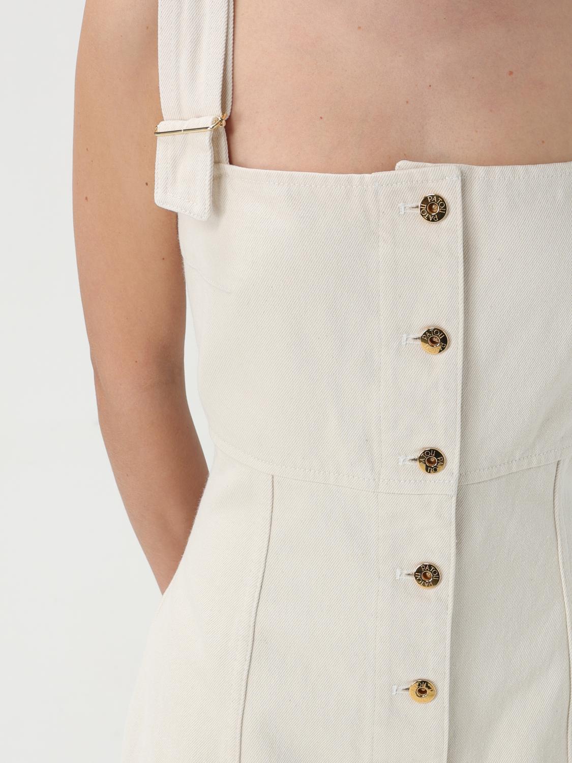 PATOU ABITO: Abito Patou in denim di cotone , Beige - Img 5