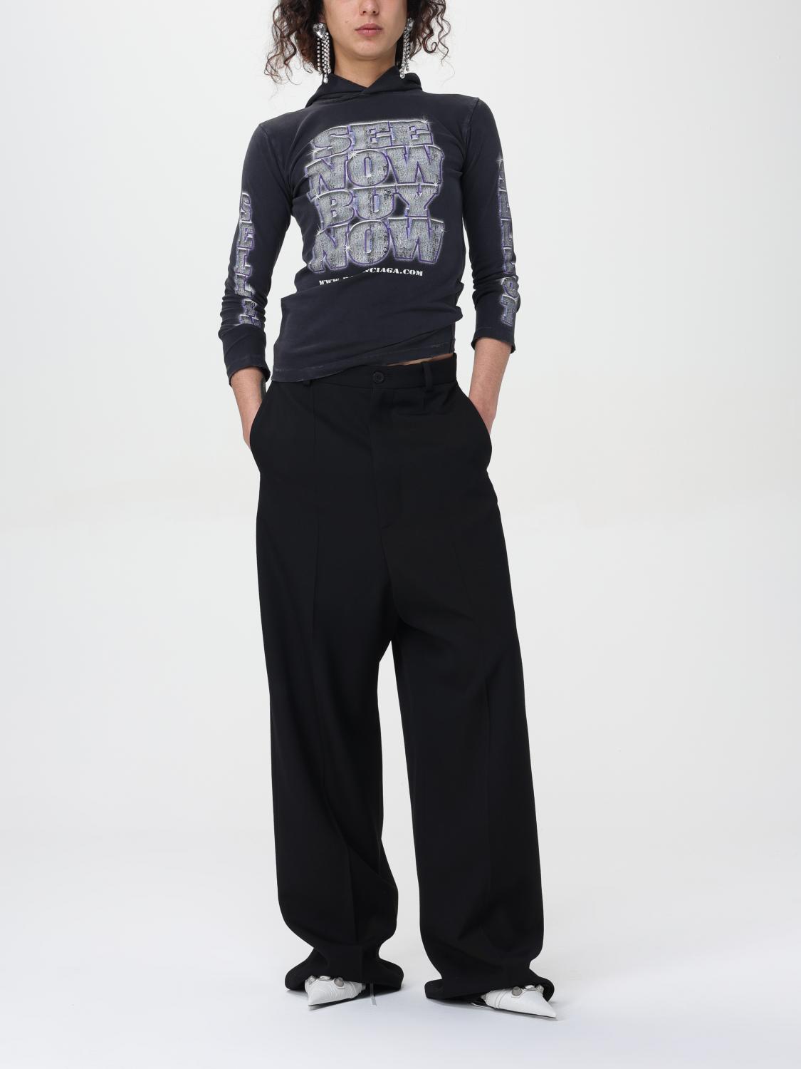 Tシャツ・カットソー BALENCIAGA Woman T-Shirt Black 790374TQVF1 1083 Balenciaga Outlet: T-shirt woman - Black | Balenciaga t