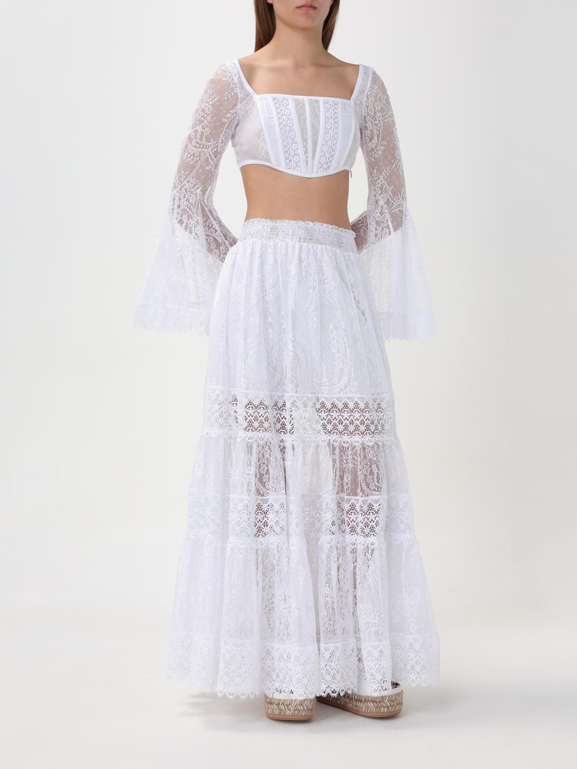 CHARO RUIZ FALDA: Falda mujer Charo Ruiz Ibiza, Blanco - Img 2