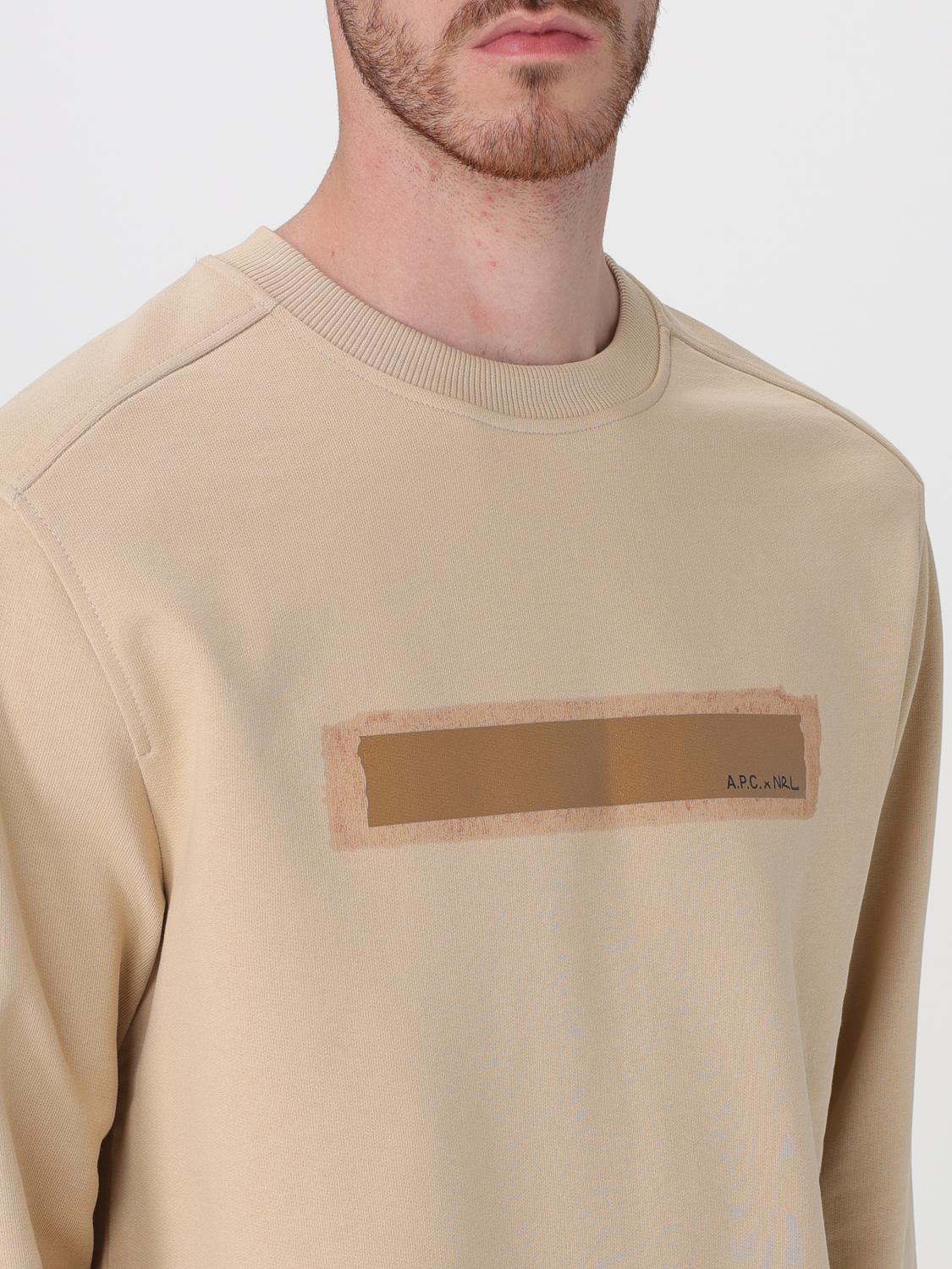 A.P.C. SWEATSHIRT: Sweatshirt men A.P.C., Beige - Img 3