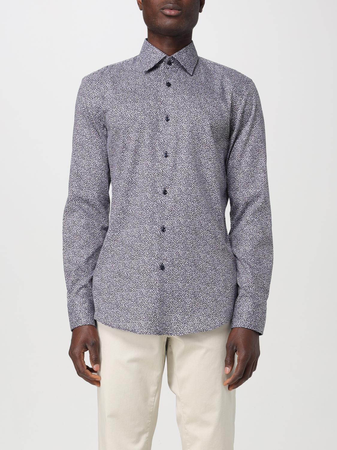 BOSS CAMICIA: Camicia Boss in popeline di cotone con stampa , Blue - Img 1