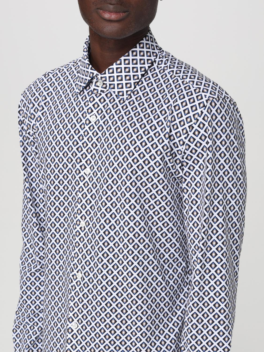 BOSS CAMICIA: Camicia Boss in popeline con grafica all over , Blue - Img 3