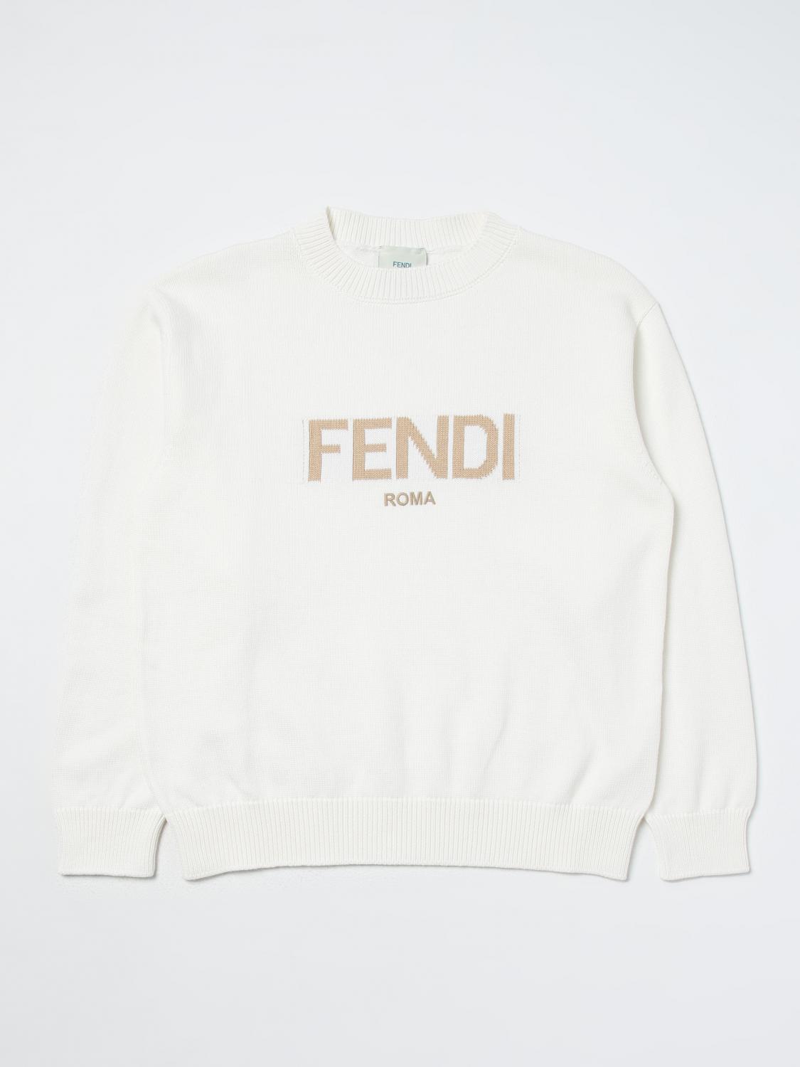 FENDI СВИТЕР: Свитер Детское Fendi Kids, Белый - Img 1