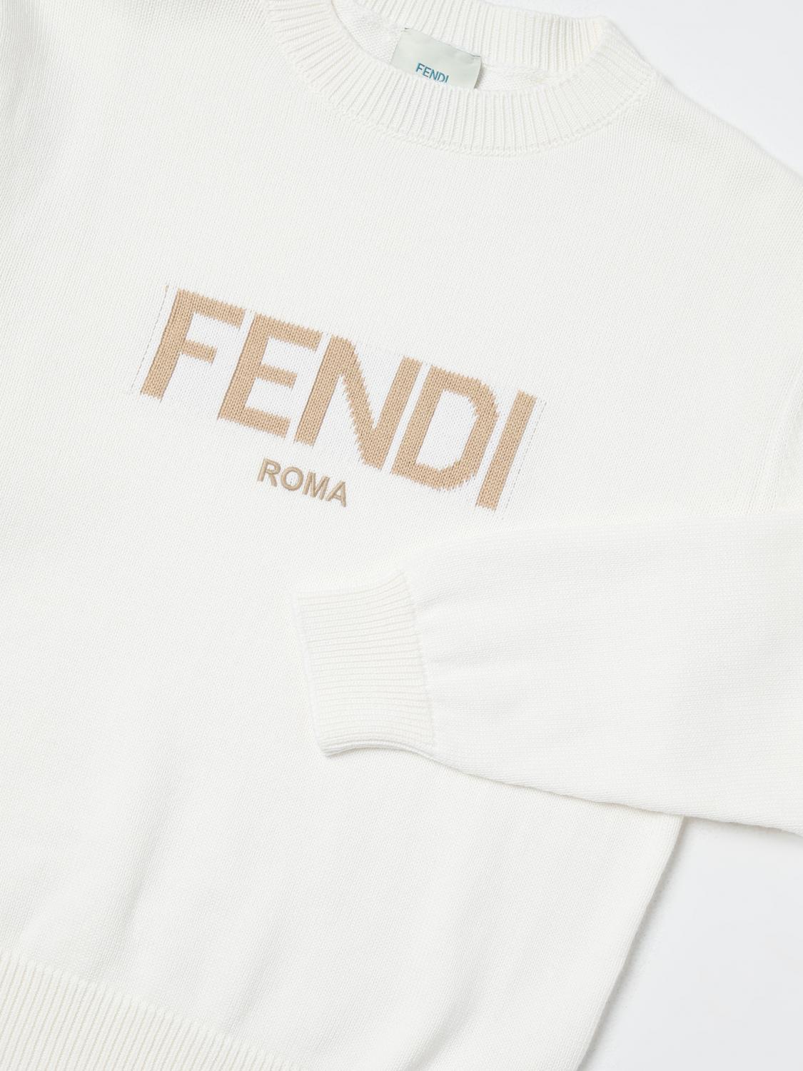 FENDI СВИТЕР: Свитер Детское Fendi Kids, Белый - Img 3