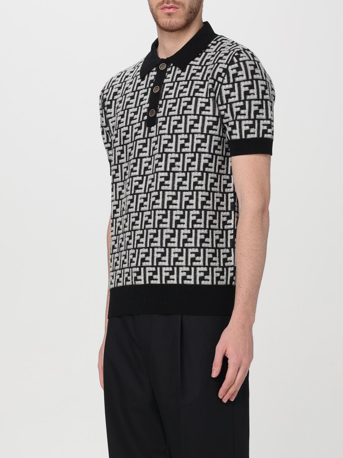 Fendi ポロシャツ メンズ - ブラック | FZC349AR85 | GIGLIO.COM