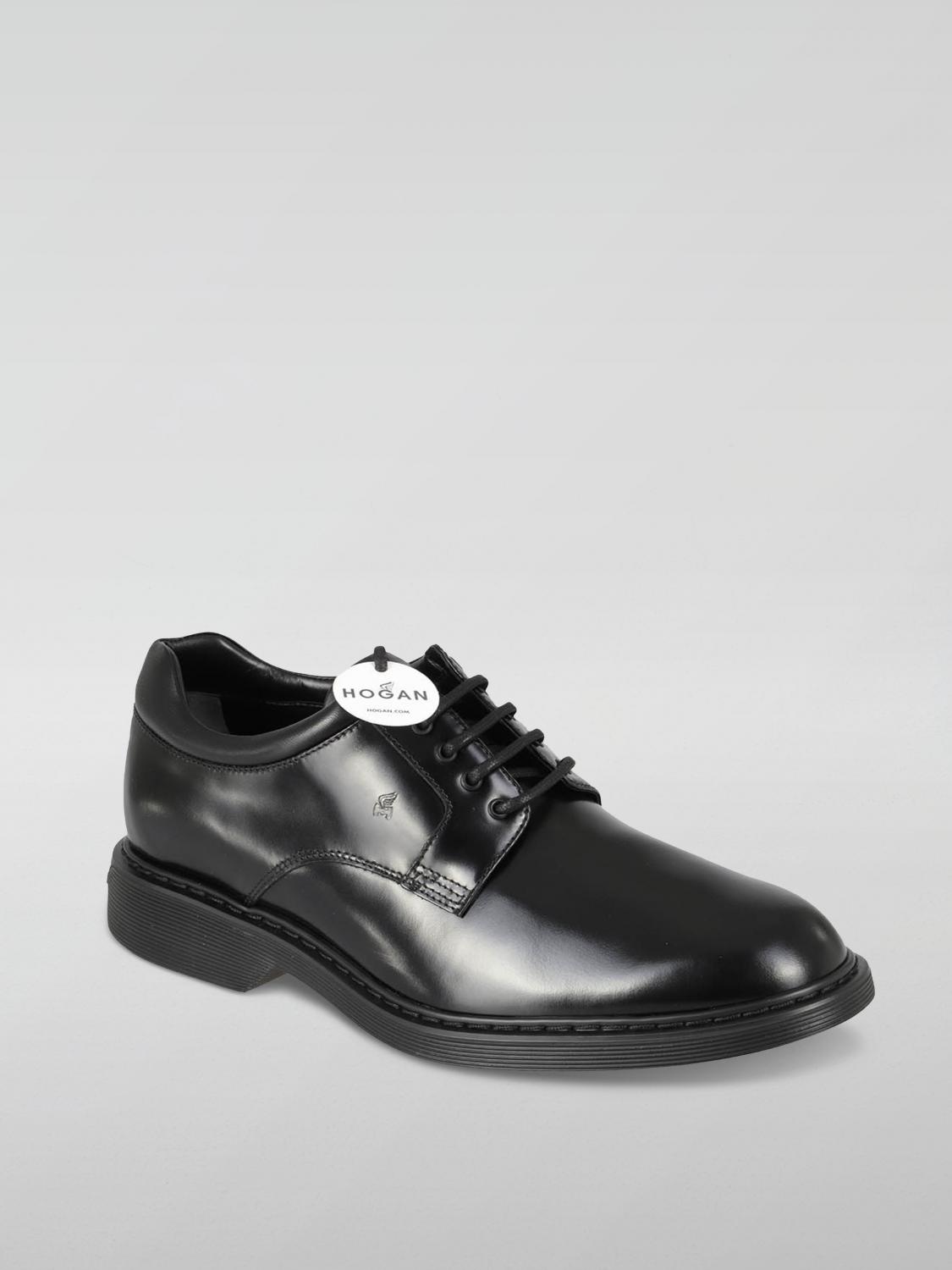 HOGAN SCARPE STRINGATE: Derby Hogan in pelle spazzolata , Nero - Img 2