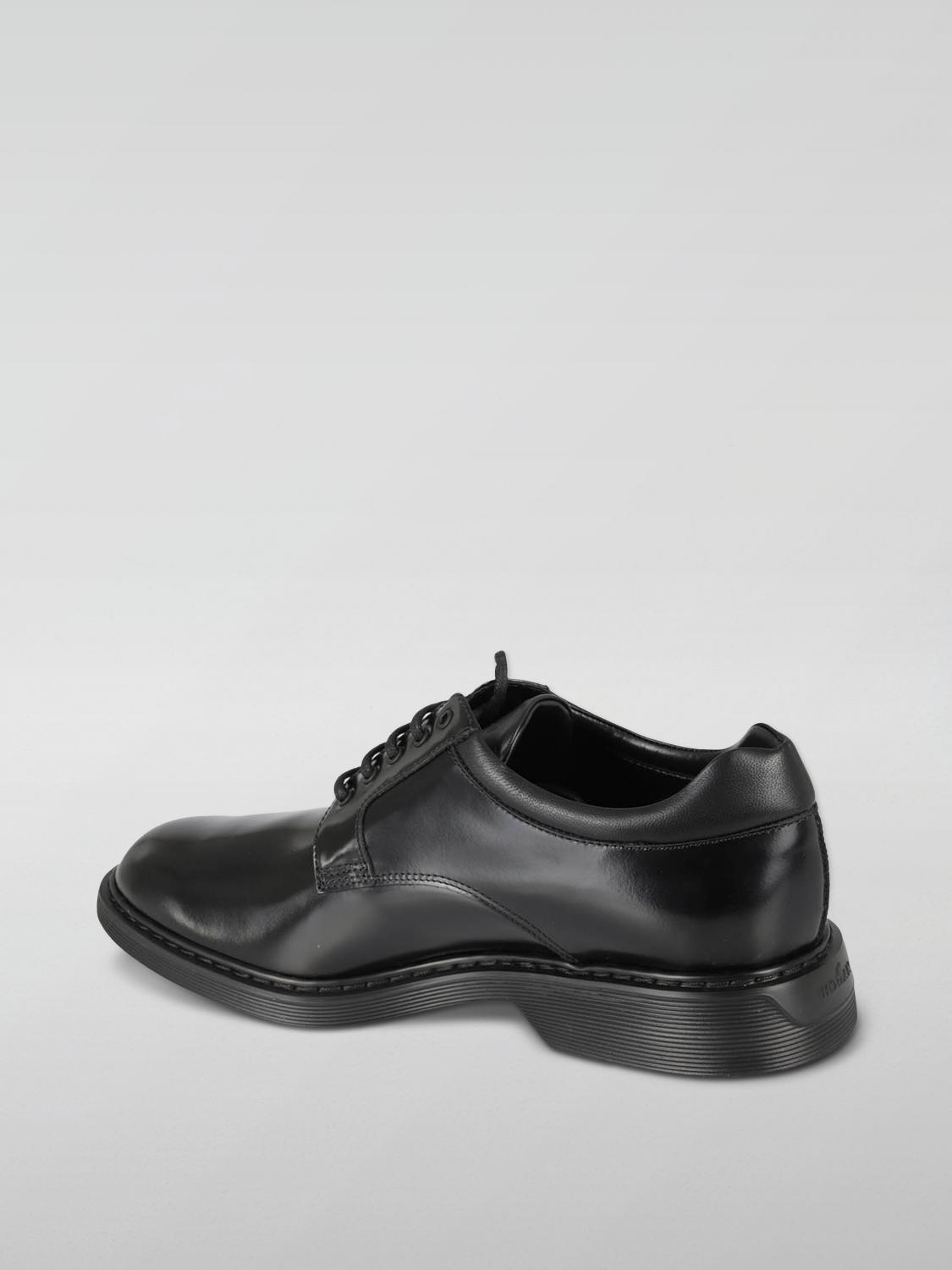 HOGAN SCARPE STRINGATE: Derby Hogan in pelle spazzolata , Nero - Img 3