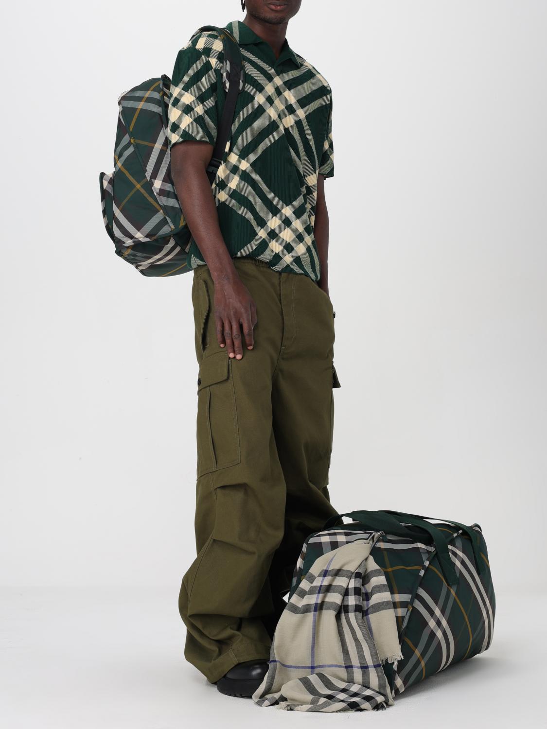 BURBERRY SAC DE VOYAGE: Sac homme Burberry, Vert - Img 2