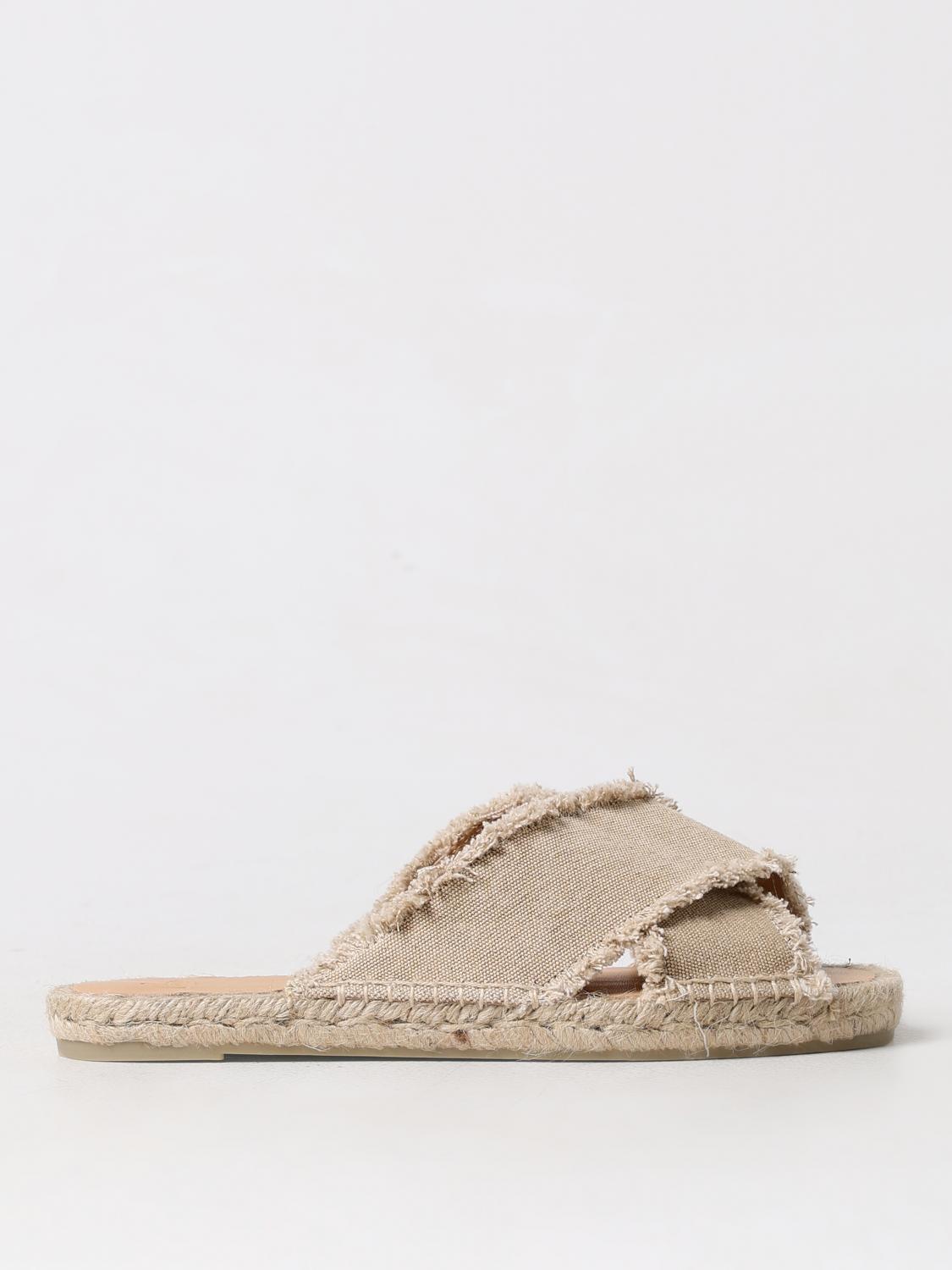 CASTAÑER FLAT SANDALS: Flat sandals woman CastaÑer, Beige - Img 1