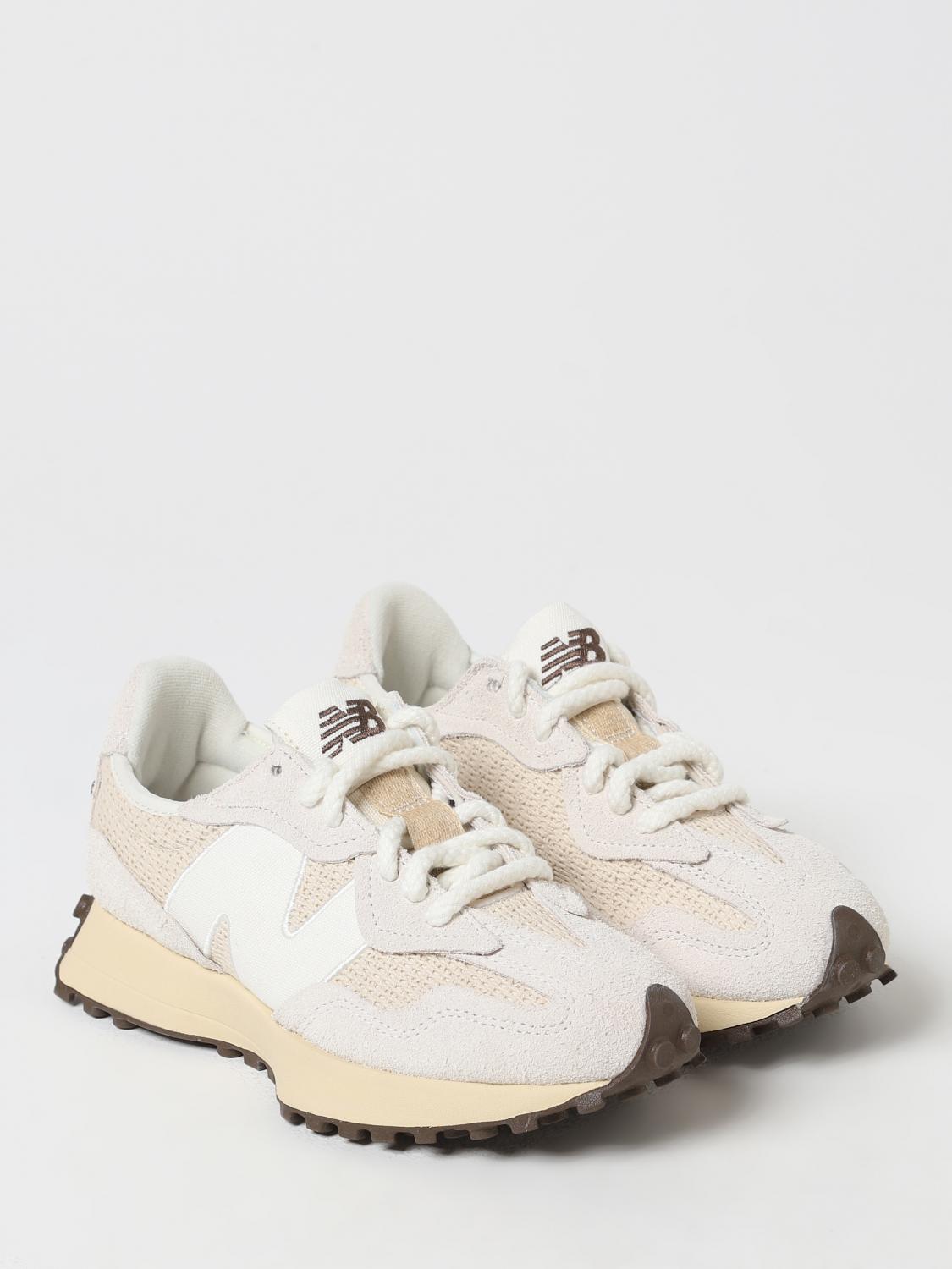 New balance cream trainers best sale