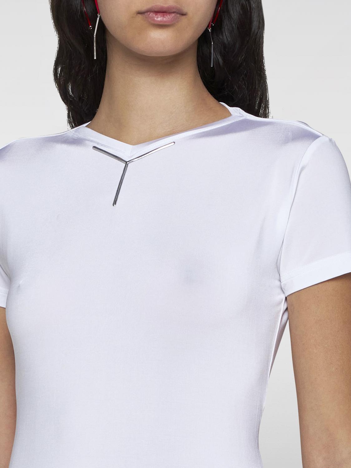 Tシャツ・カットソー Y/PROJECT Woman T-Shirt White 104TO004 OPTICWHITE Y/Projectアウトレット：Tシャツ レディース - ホワイト
