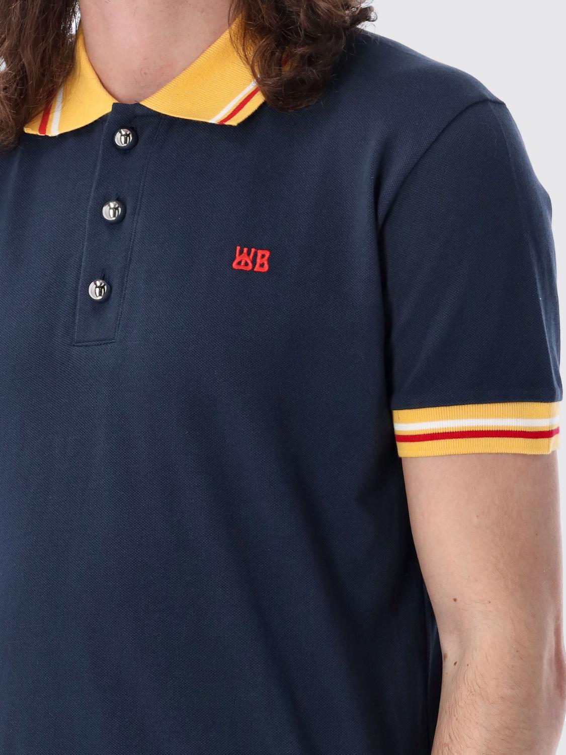 WALES BONNER｜SHORT-SLEEVED PIQUE/COLLAR (MS24JE11 JE05 Wales Bonner Sun Polo - Navy (Pique Jersey) - MS24JE11-JE05