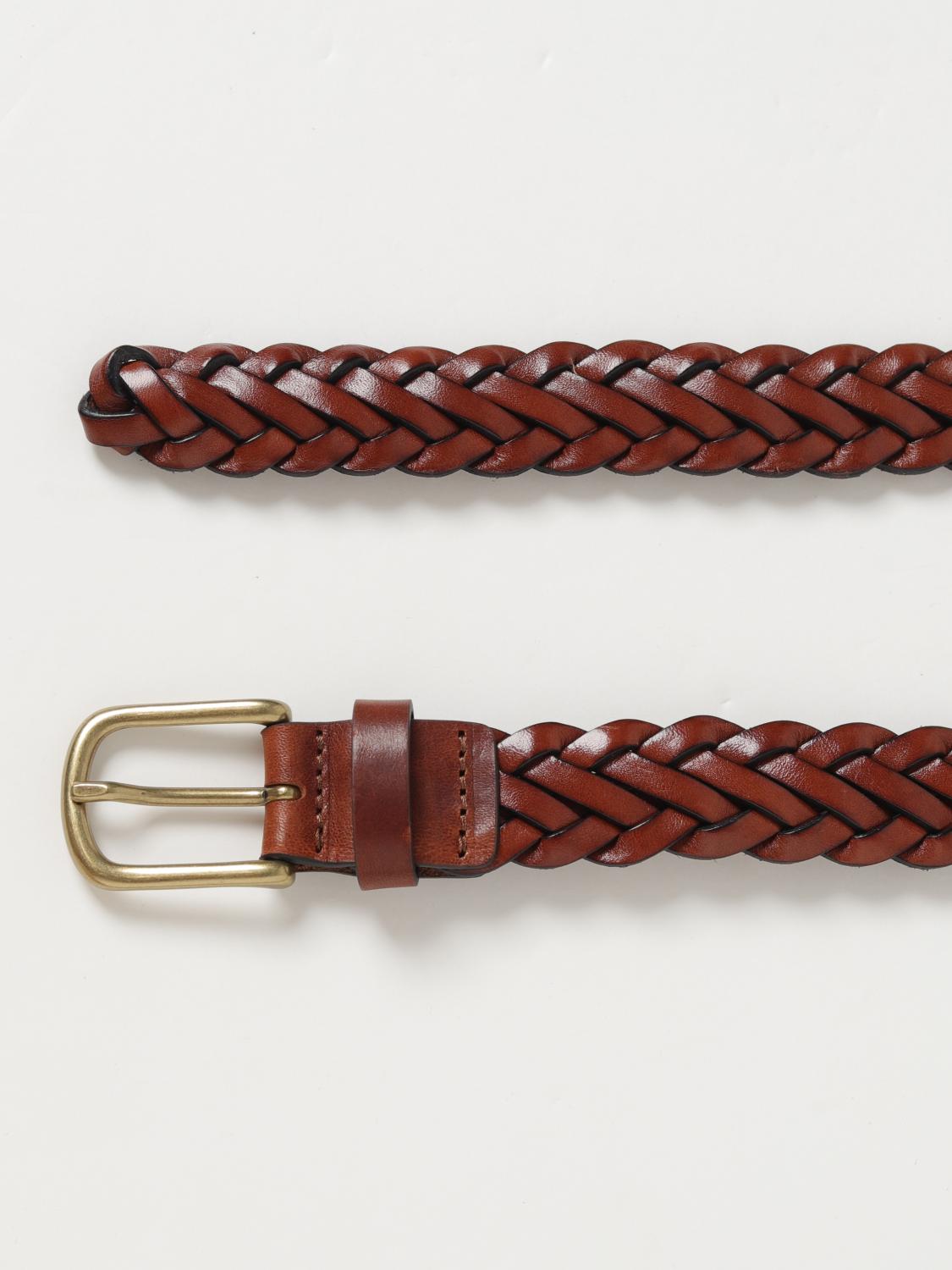BARENA CINTURA: Cintura Cordeta Barena in pelle intrecciata , Moro - Img 2