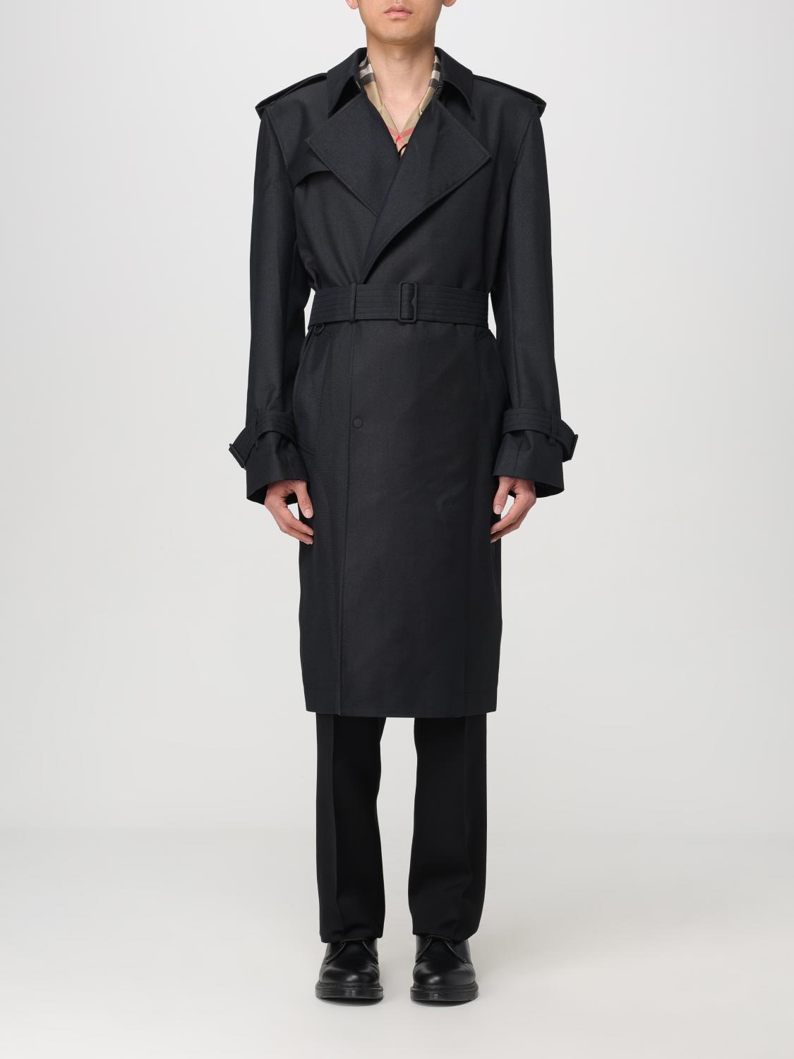 BURBERRY TRENCH COAT: Coat men Burberry, Black - Img 1