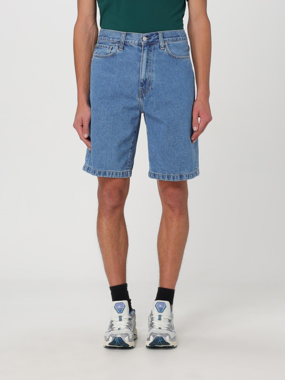 CARHARTT WIP SHORTS: Carhartt Wip Cotton Denim Shorts, Blue - Img 1