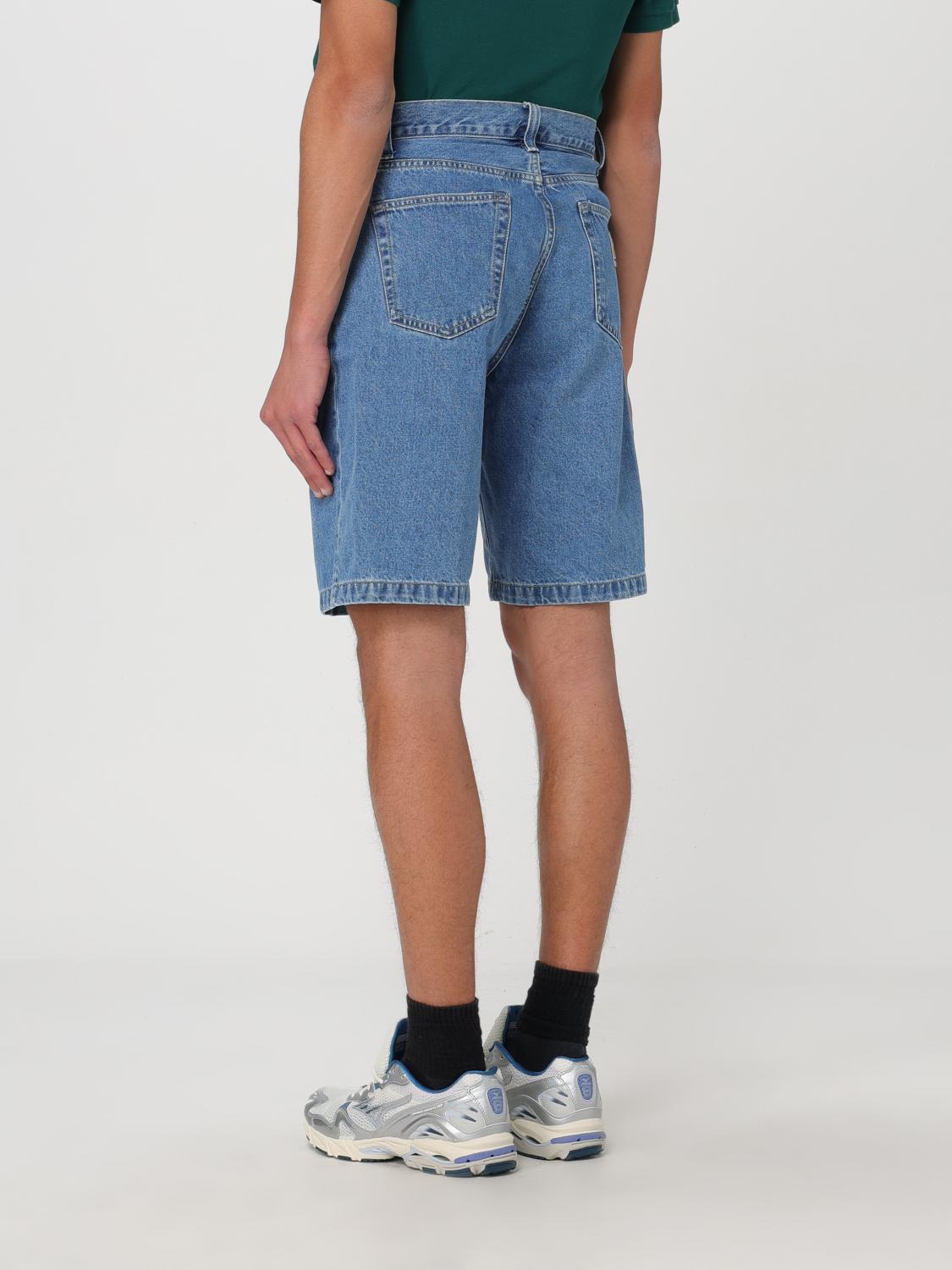 CARHARTT WIP SHORTS: Carhartt Wip Cotton Denim Shorts, Blue - Img 2