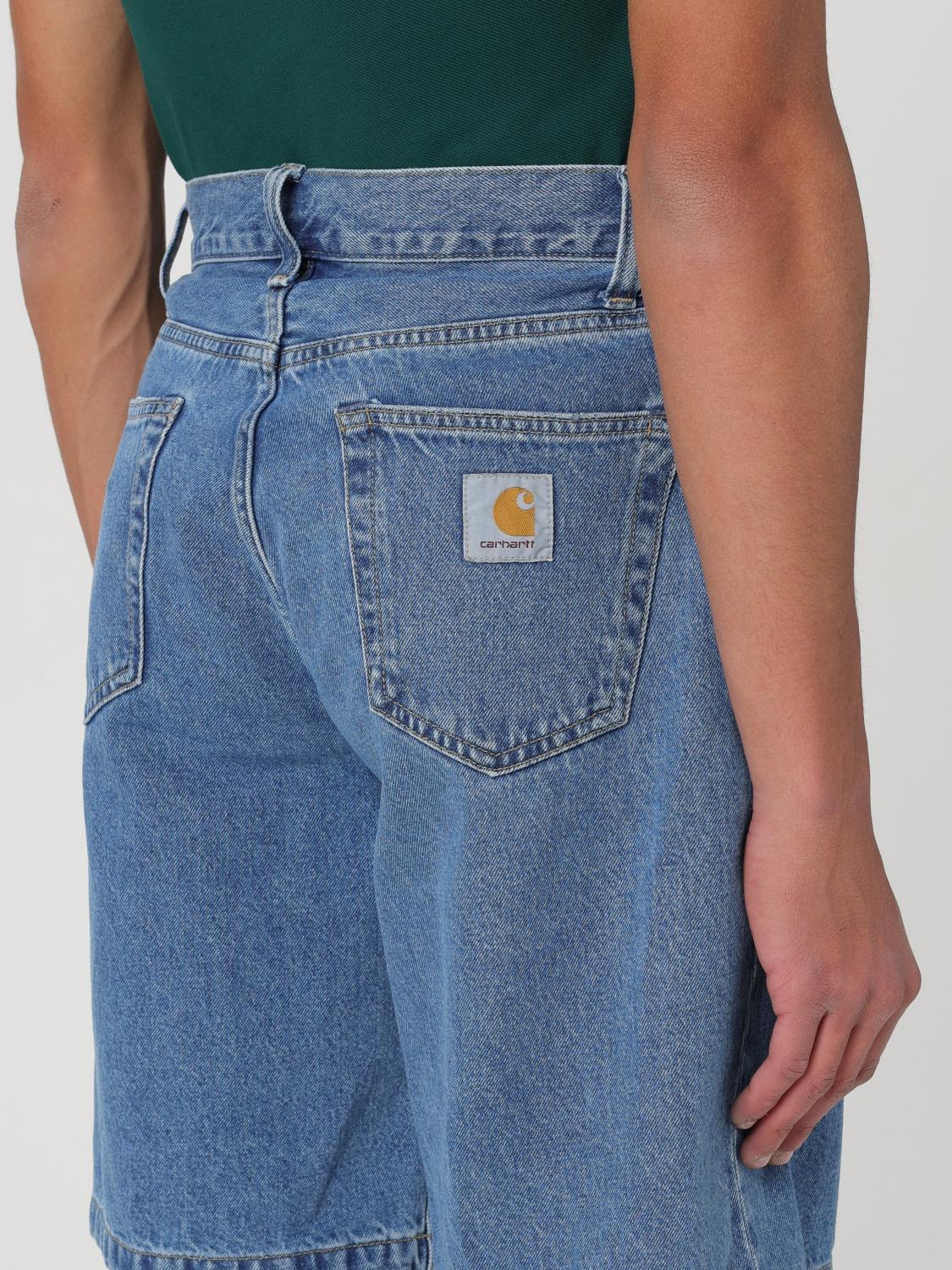 CARHARTT WIP SHORTS: Carhartt Wip Cotton Denim Shorts, Blue - Img 3