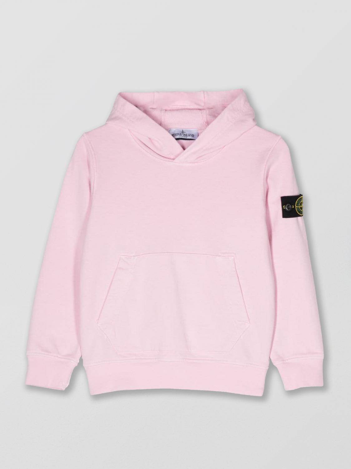 Pink Stone Pull Stone Island Rose Stone Island: Pull Molletonné