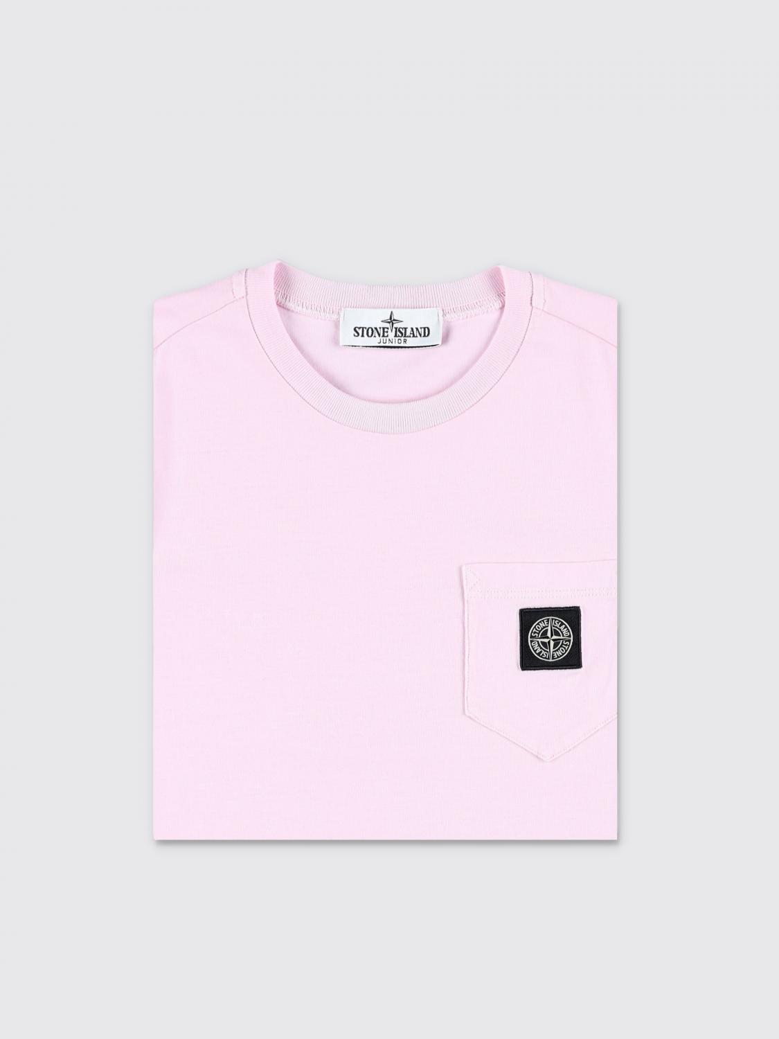 STONE ISLAND JUNIOR T-SHIRT: T-shirt kids Stone Island Junior, Pink - Img 3