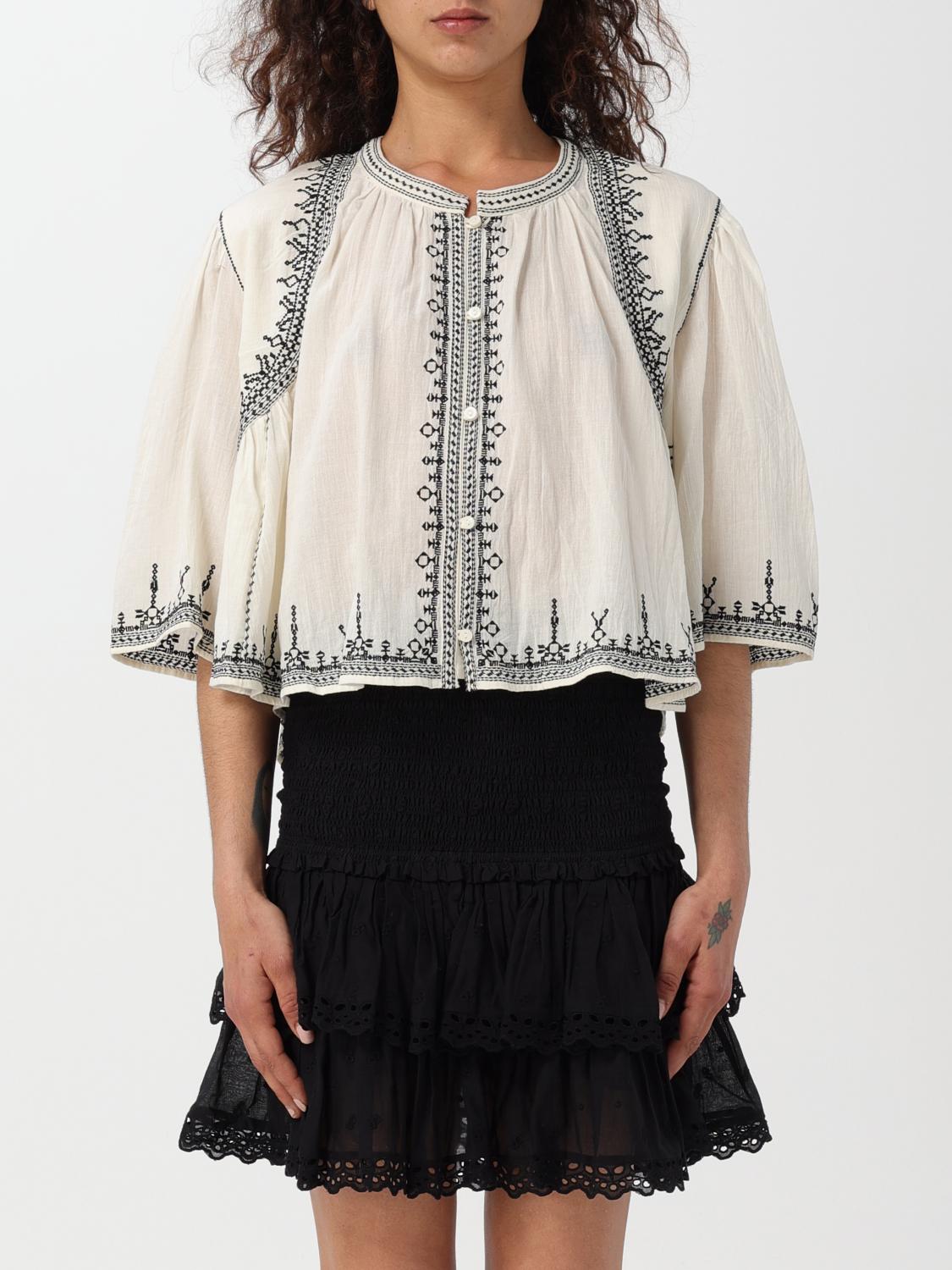 Isabel Marant Etoile Embroidered Boho Wide Sleeve outlet Top